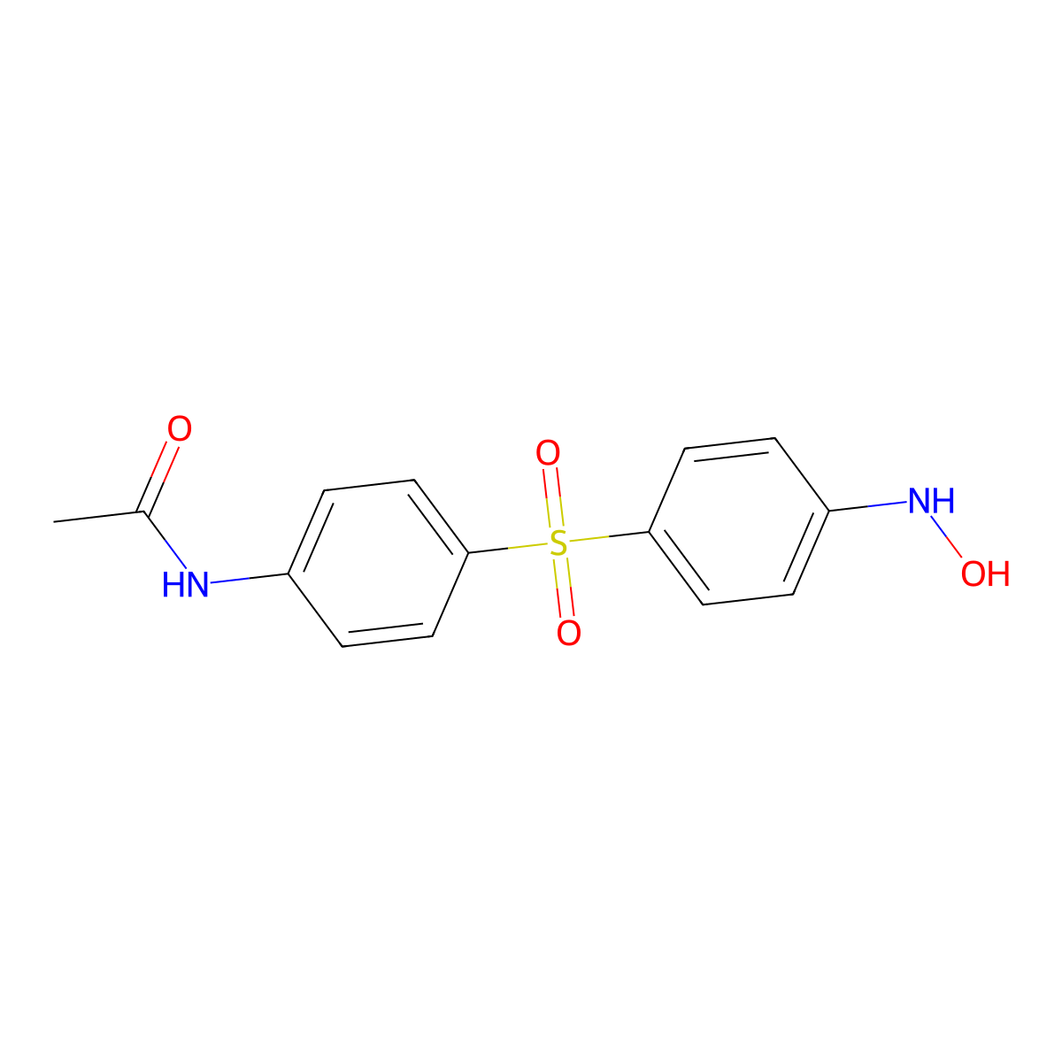 Monoacetyldapsone hydroxylamine molecular structure, CAS 32604-86-7