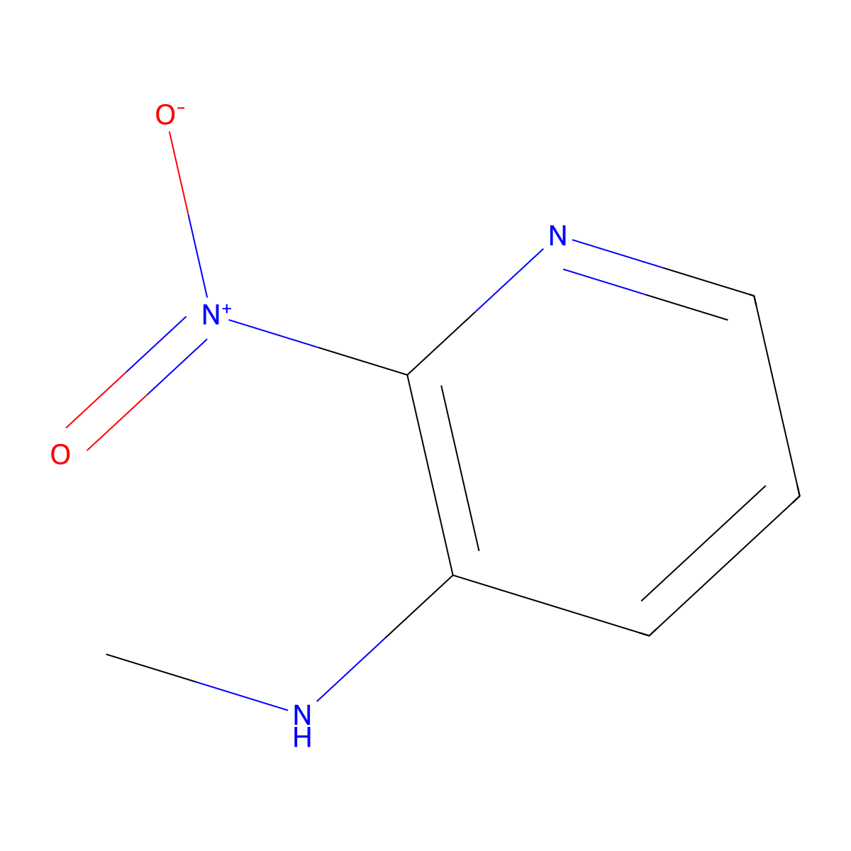 N-methyl-2-nitropyridin-3-amine molecular structure, CAS 32605-06-4