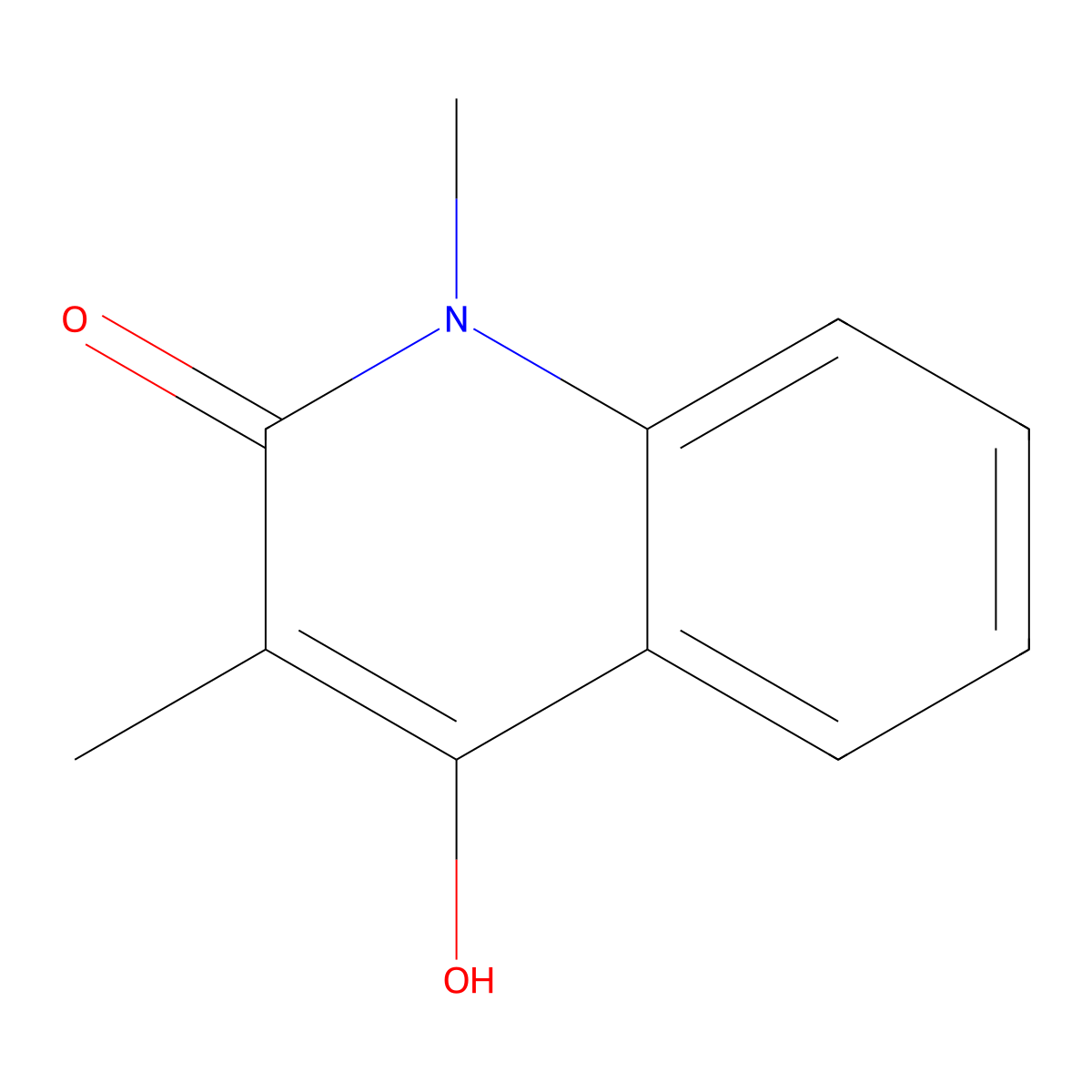1,3-Dimethyl-4-hydroxy-2-quinolone molecular structure, CAS 32606-02-3