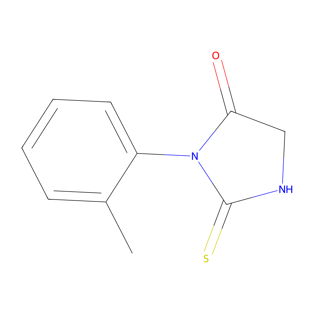 3-(2-Methylphenyl)-2-thioxoimidazolidin-4-one molecular structure, CAS 32607-34-4