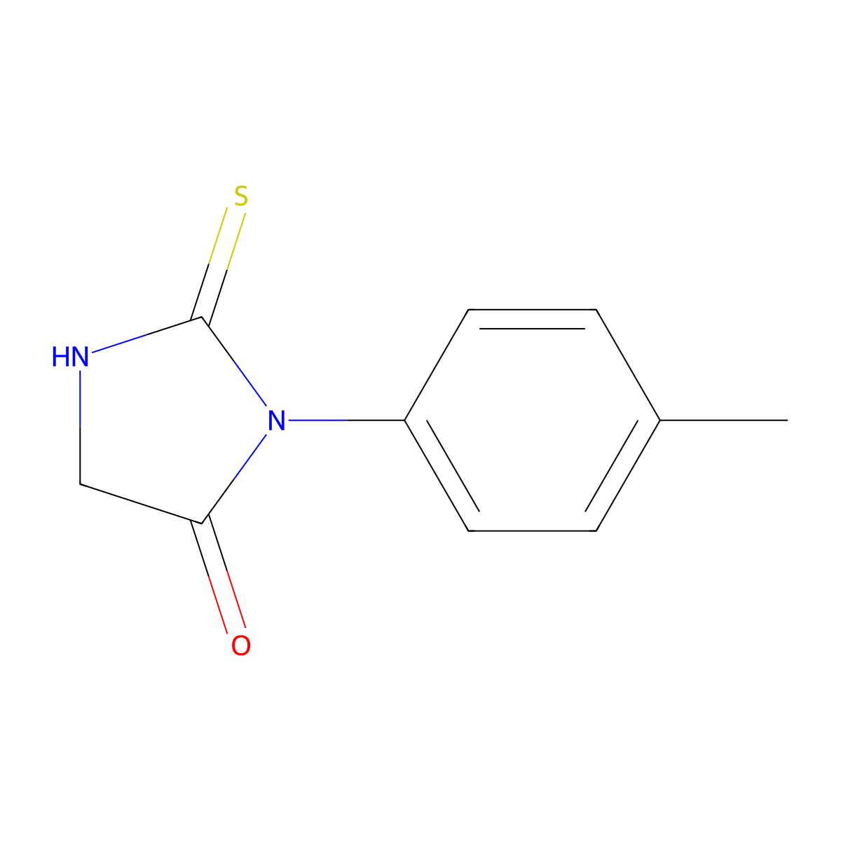 3-(4-Methylphenyl)-2-thioxo-4-imidazolidinone molecular structure, CAS 32607-35-5