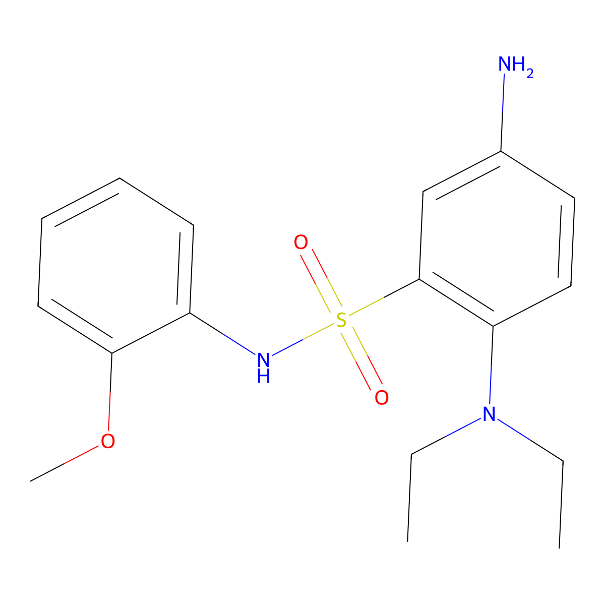 5-amino-2-(diethylamino)-N-(2-methoxyphenyl)benzene-1-sulfonamide molecular structure, CAS 326092-58-4