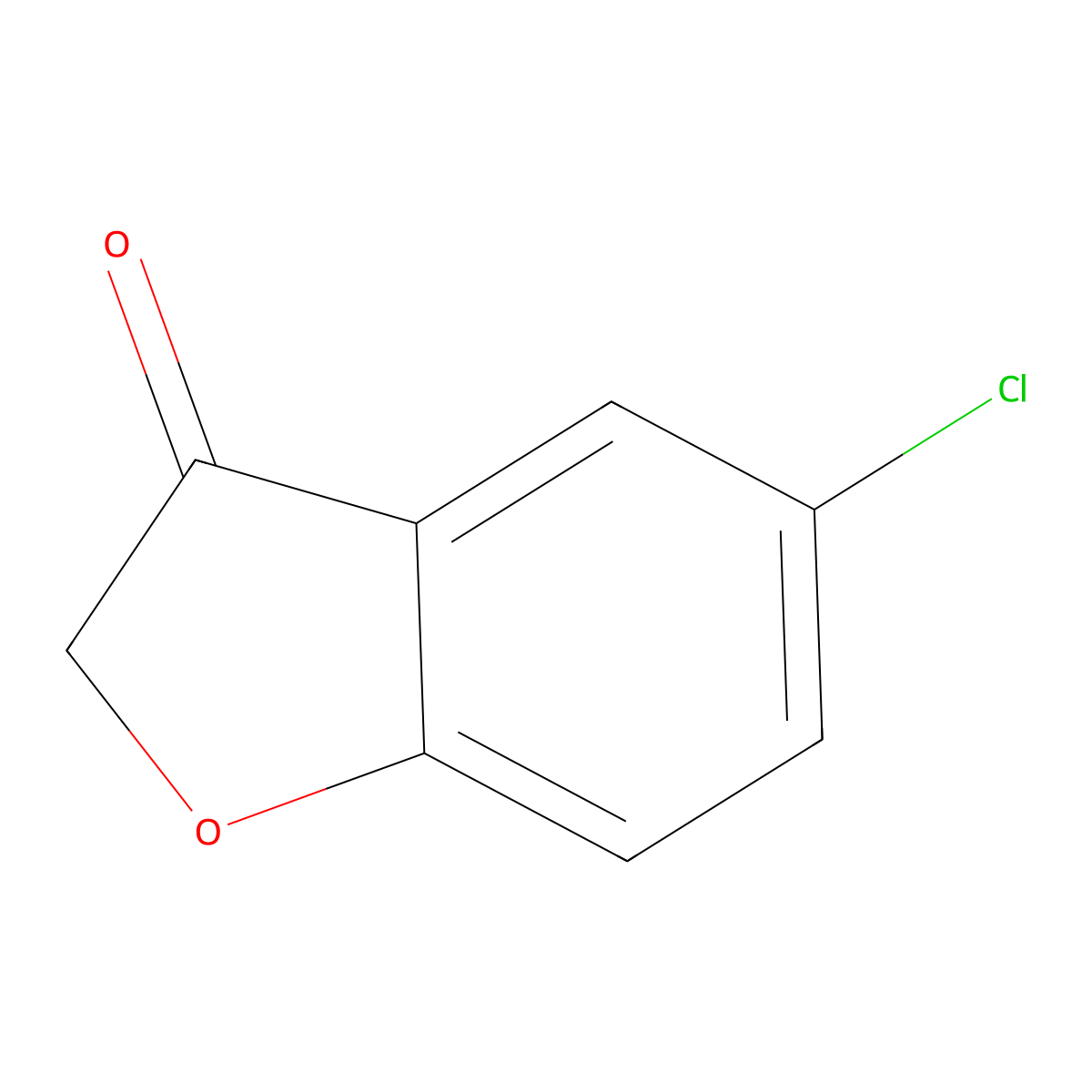5-Chloro-2,3-dihydro-1-benzofuran-3-one molecular structure, CAS 3261-05-0