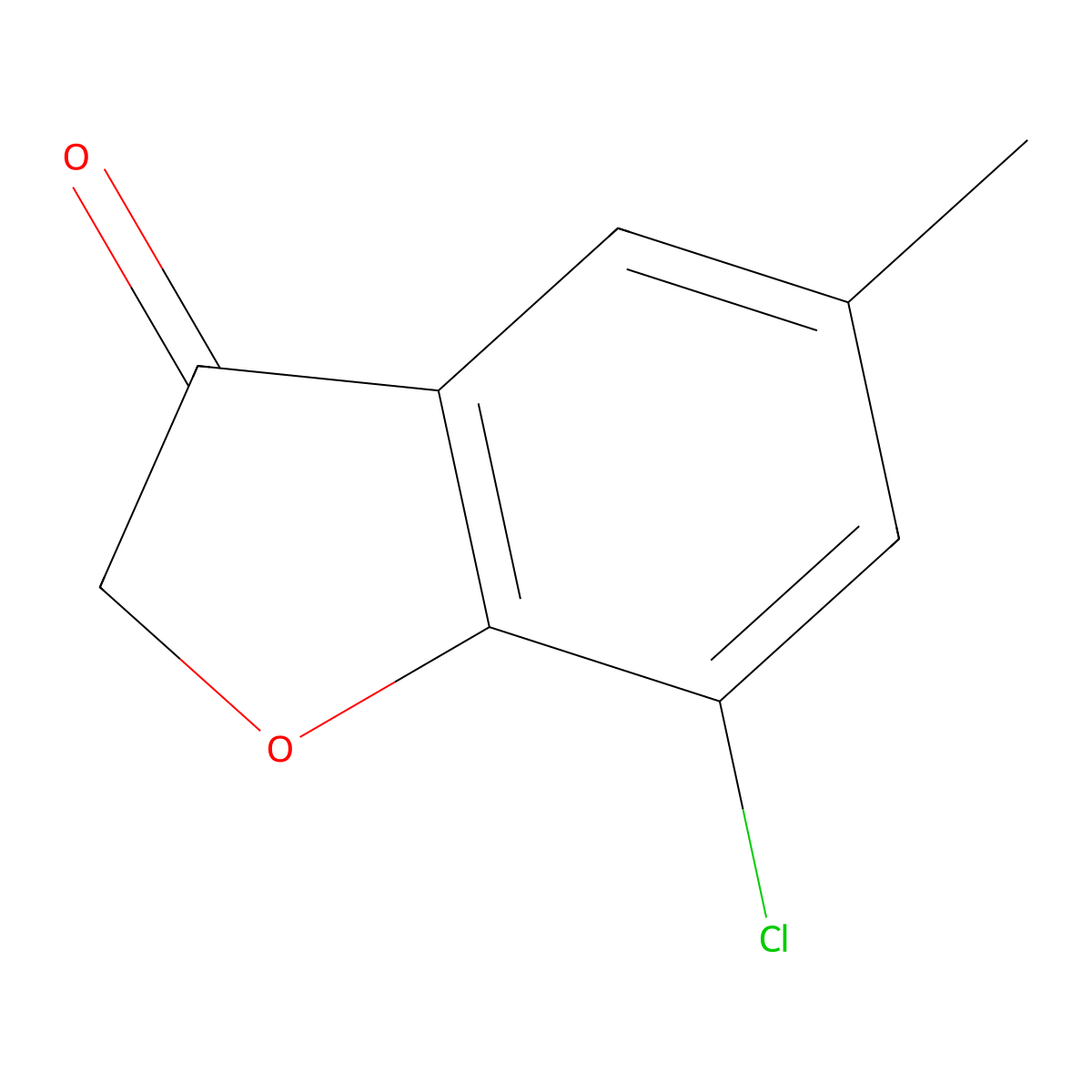 7-chloro-5-methylbenzofuran-3(2H)-one molecular structure, CAS 3261-10-7