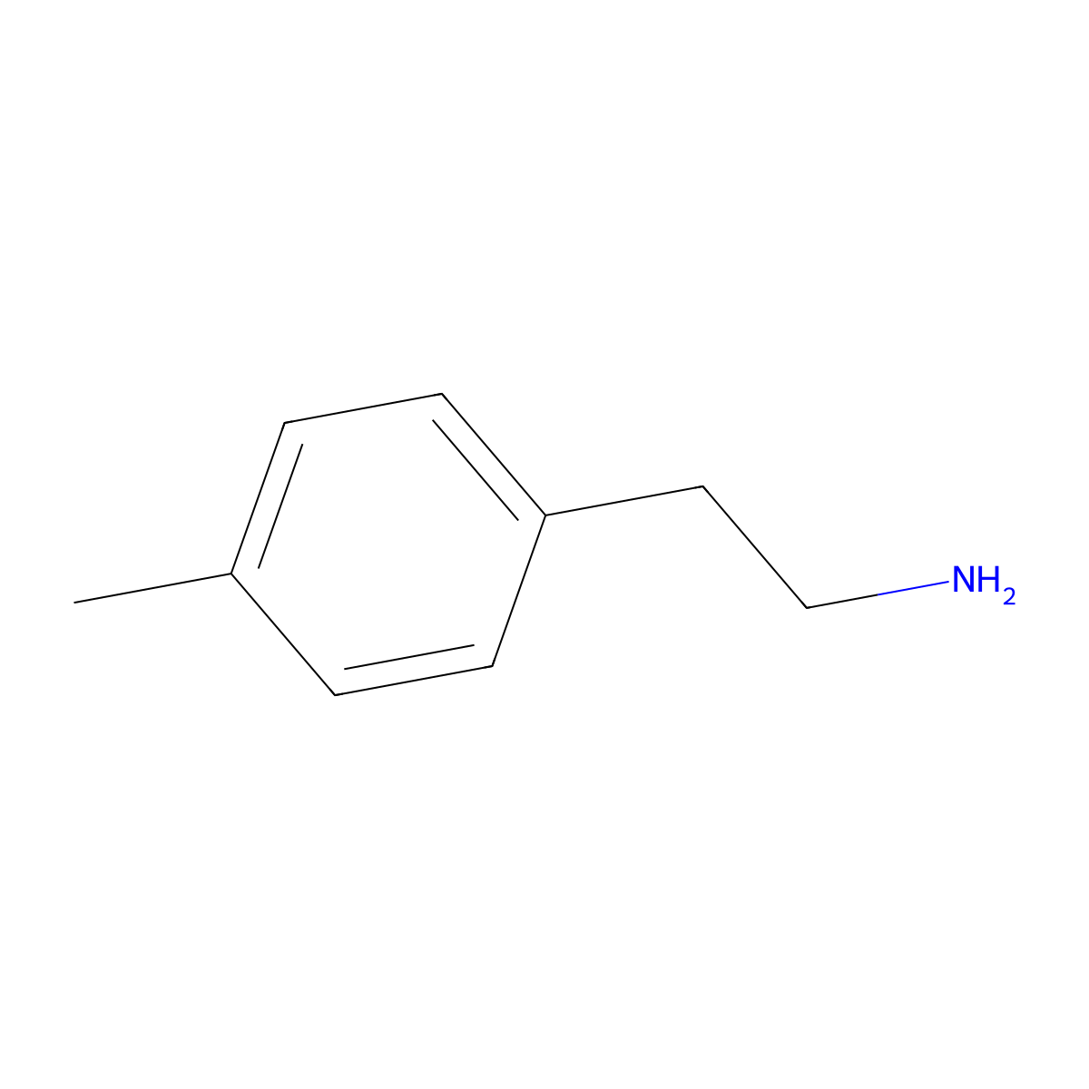 p-Methylphenethylamine molecular structure, CAS 3261-62-9