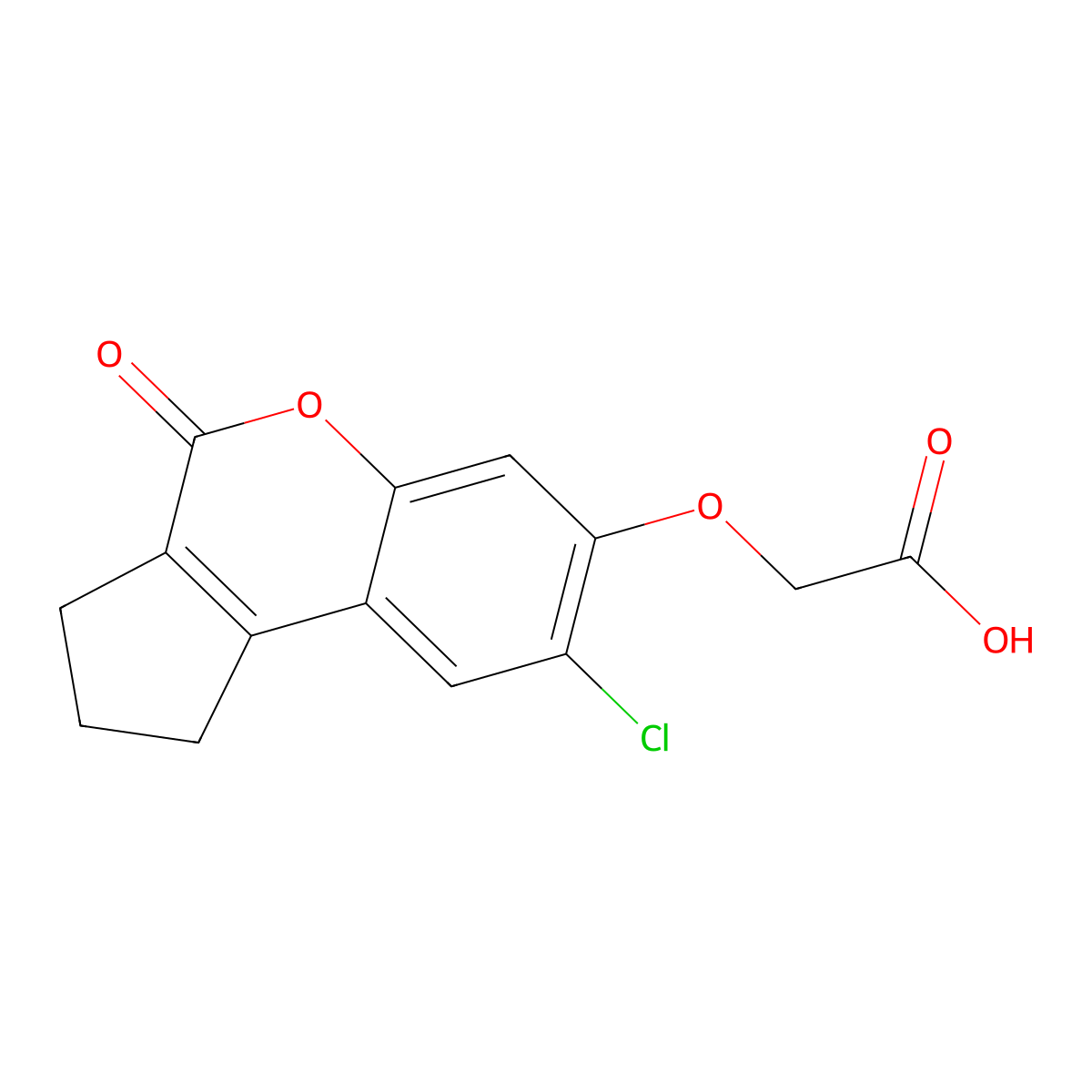 [(8-Chloro-4-oxo-1,2,3,4-tetrahydrocyclopenta[c]chromen-7-yl)oxy]acetic acid molecular structure, CAS 326102-27-6