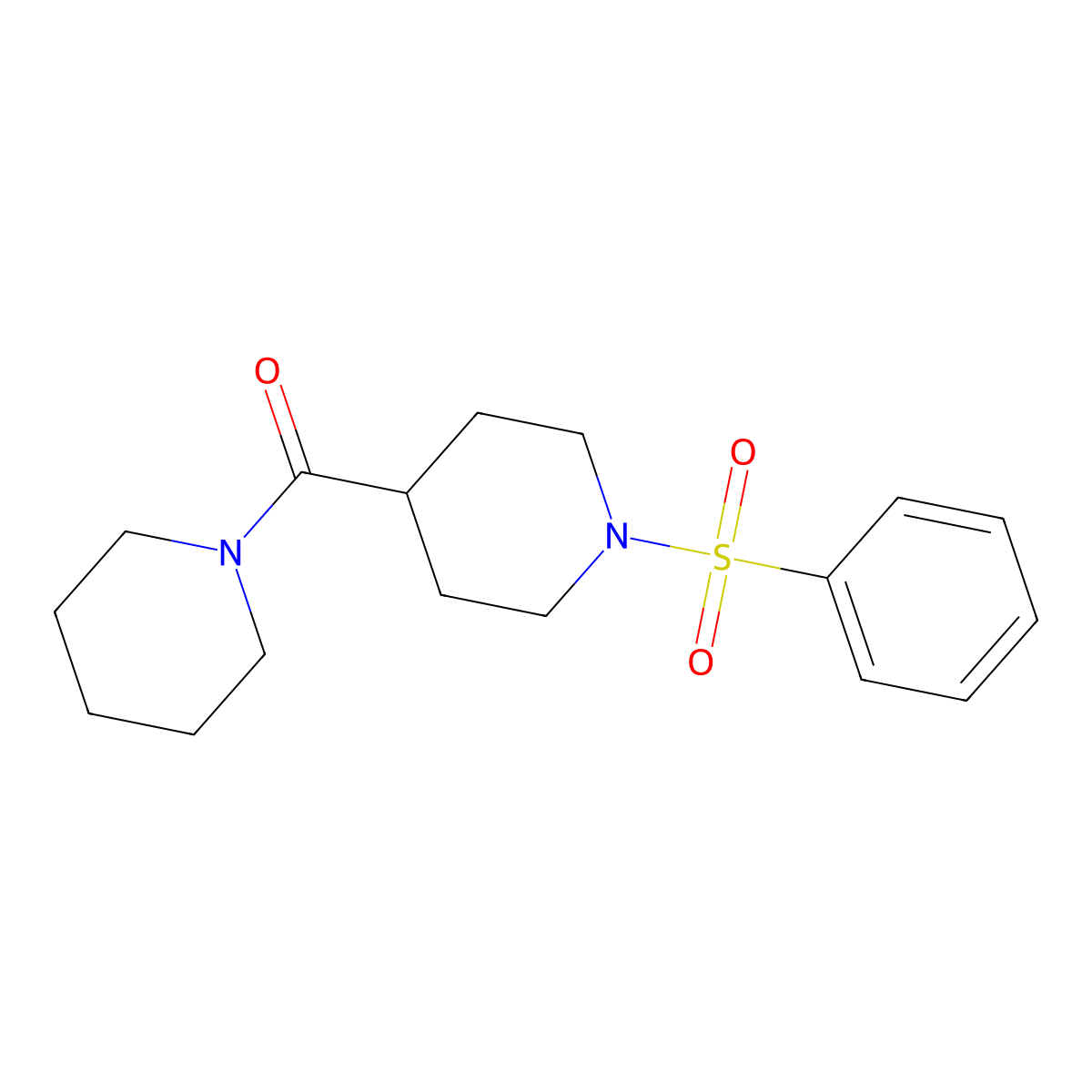 [1-(Phenylsulfonyl)-4-piperidinyl](piperidino)methanone molecular structure, CAS 326177-41-7