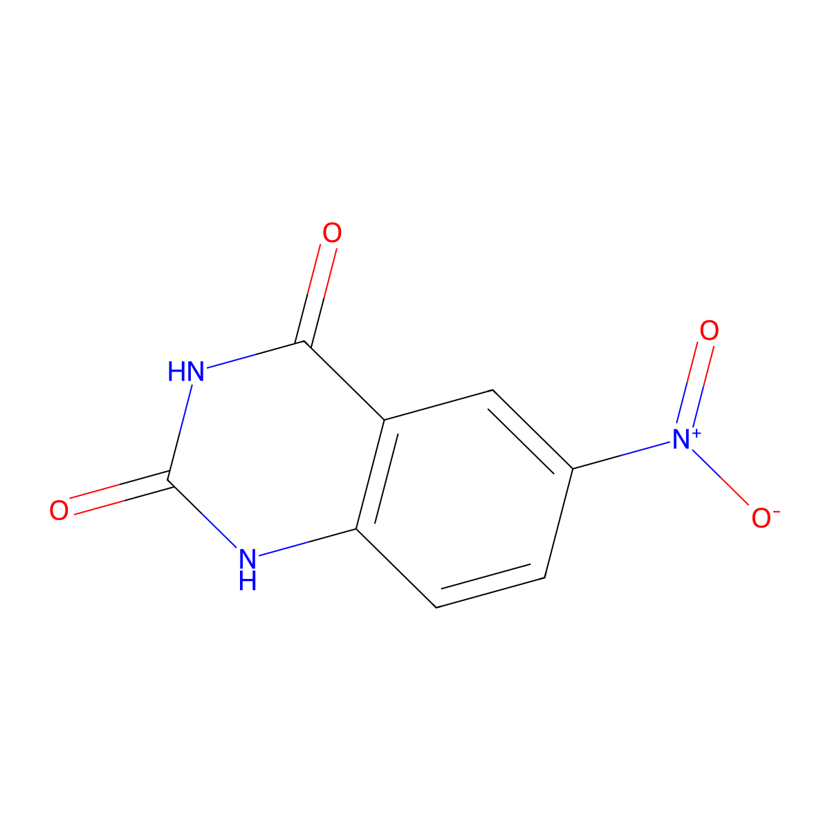 6-Nitro-2,4(1H,3H)-quinazolinedione molecular structure, CAS 32618-85-2