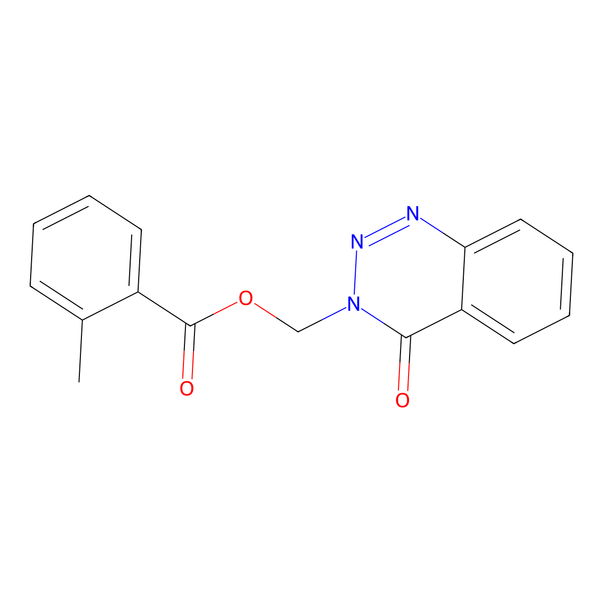 (4-Oxo-1,2,3-benzotriazin-3-yl)methyl 2-methylbenzoate molecular structure, CAS 326183-73-7