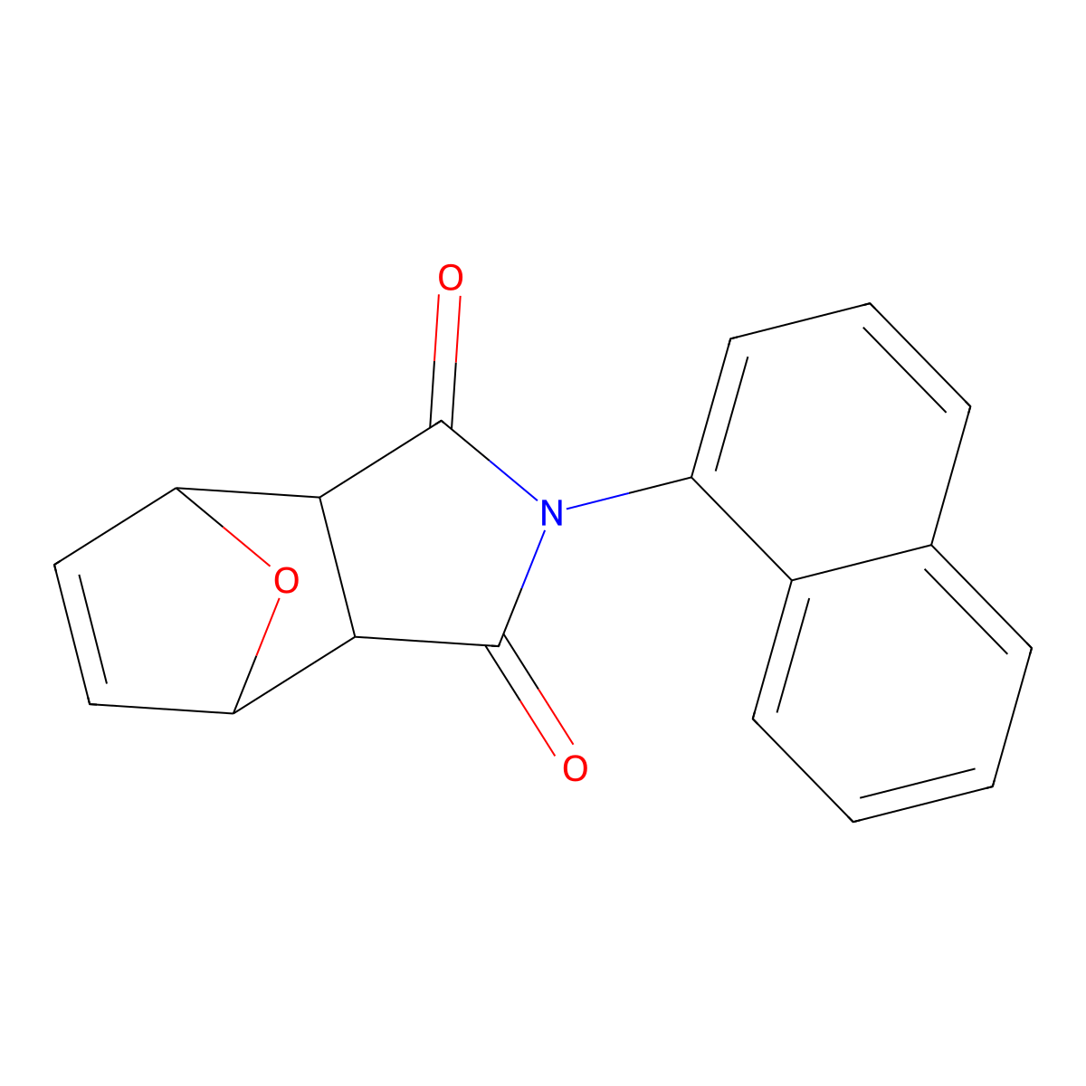 3a,4,7,7a-Tetrahydro-2-(1-naphthalenyl)-4,7-epoxy-1H-isoindole-1,3(2H)-dione molecular structure, CAS 32620-93-2