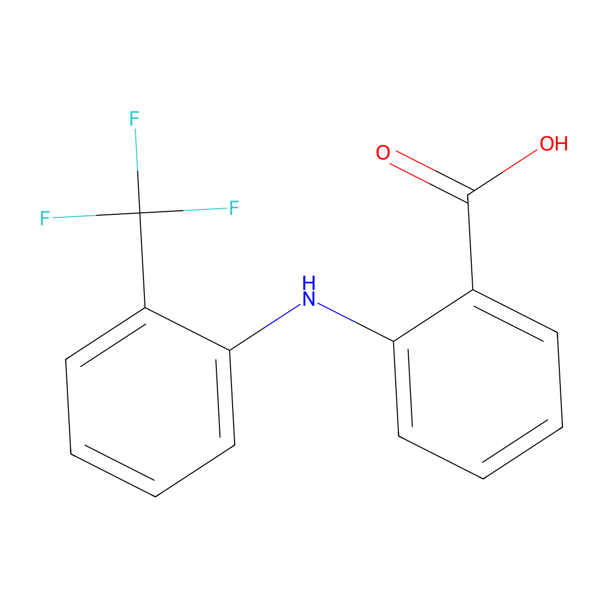 N-(2-trifluoromethylphenyl)anthranilic acid molecular structure, CAS 32621-47-9