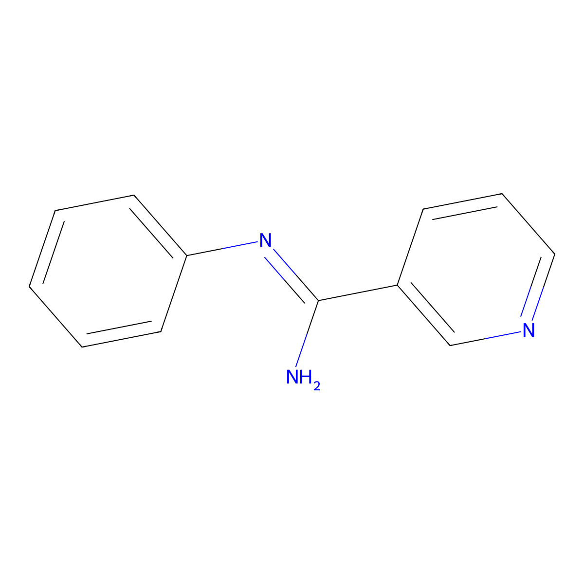 Nicotinamidine, N-phenyl- molecular structure, CAS 32622-22-3