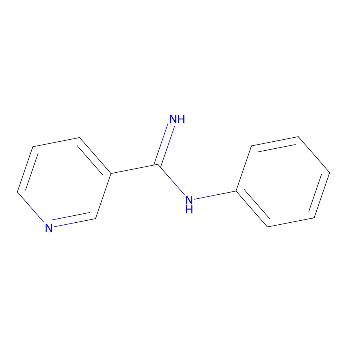 Nicotinamidine, N-phenyl- molecular structure, CAS 32622-22-3