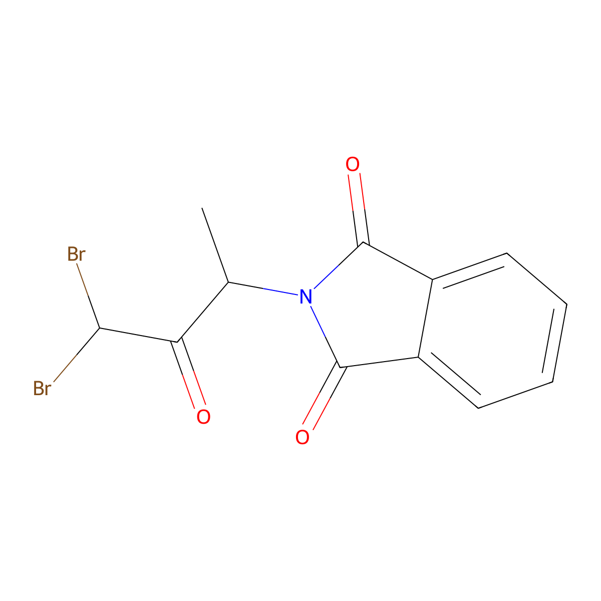 2-(3,3-Dibromo-1-methyl-2-oxopropyl)-1H-isoindole-1,3(2H)-dione molecular structure, CAS 32622-26-7