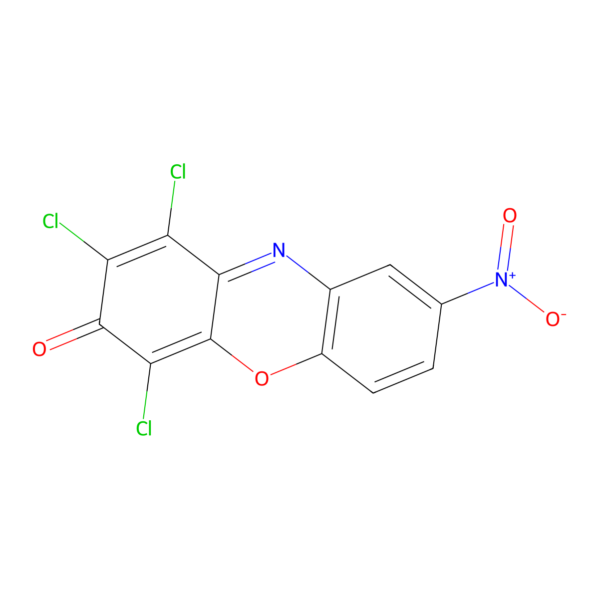 1,2,4-Trichloro-8-nitrophenoxazin-3-one molecular structure, CAS 32624-06-9