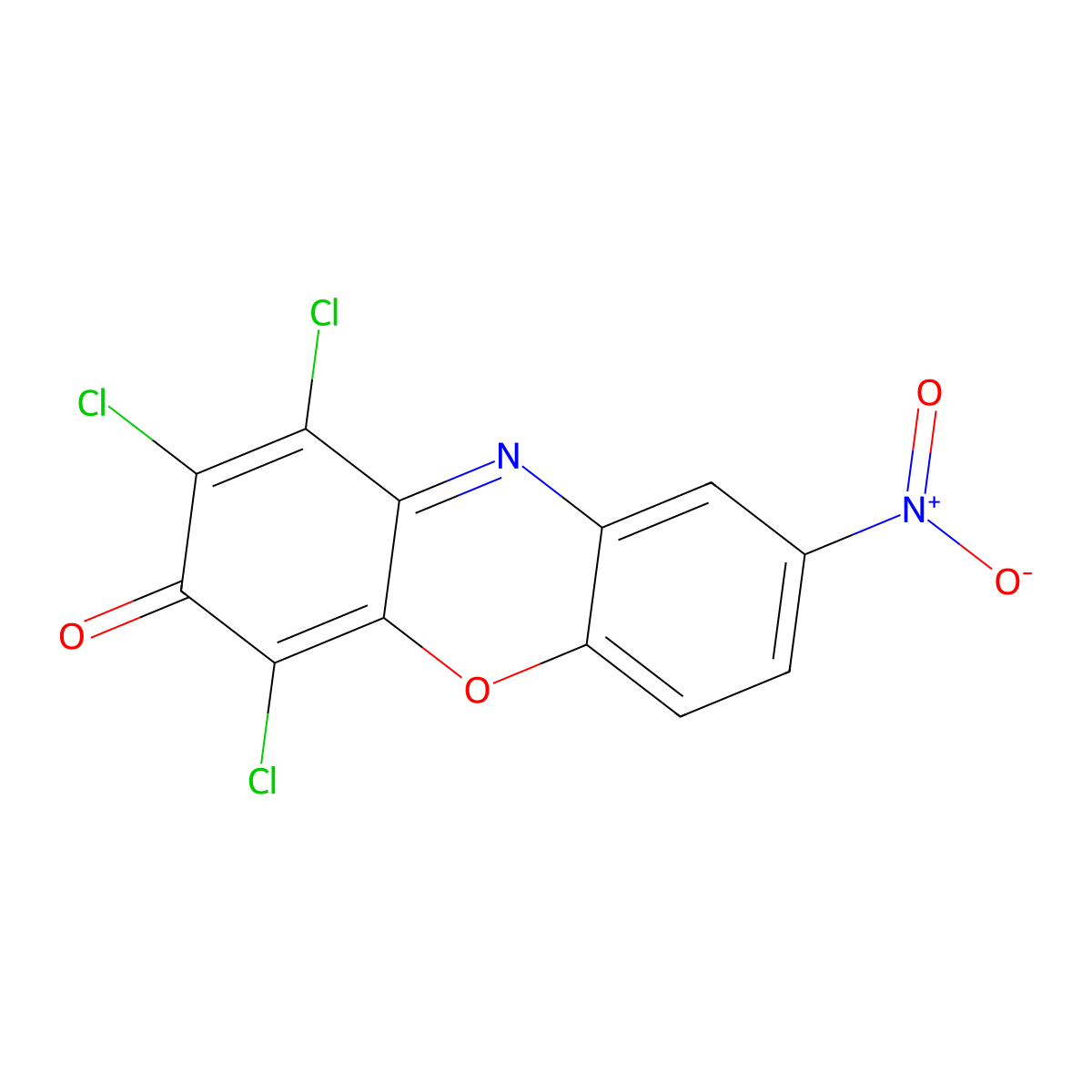 1,2,4-Trichloro-8-nitrophenoxazin-3-one molecular structure, CAS 32624-06-9