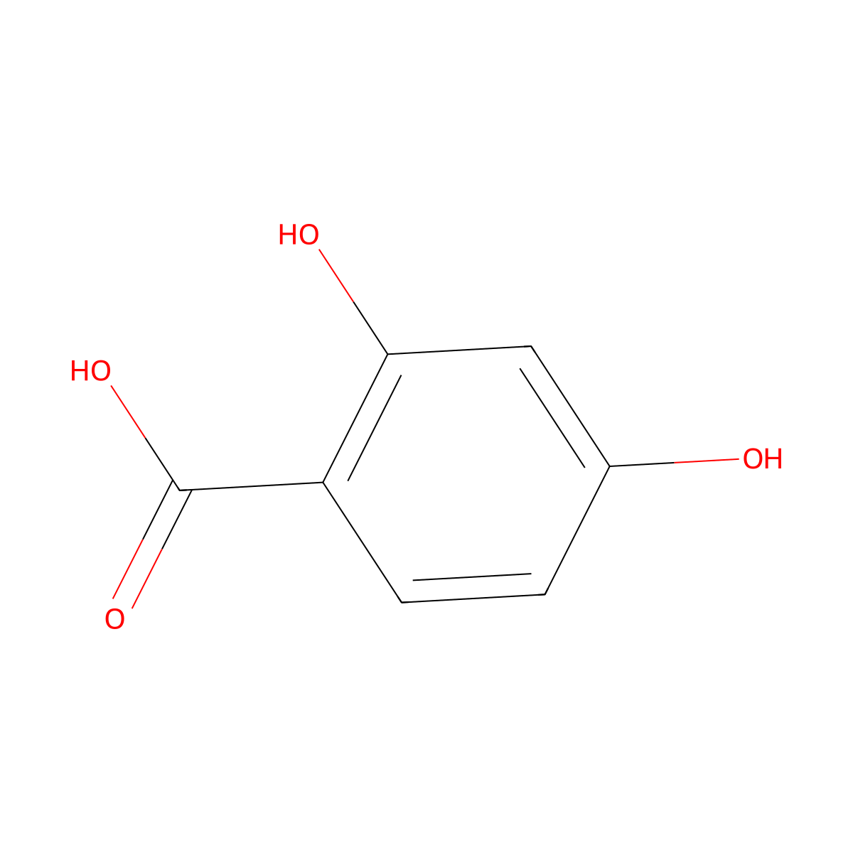 2,4-Dihydroxybenzoic Acid molecular structure, CAS 32628-05-0