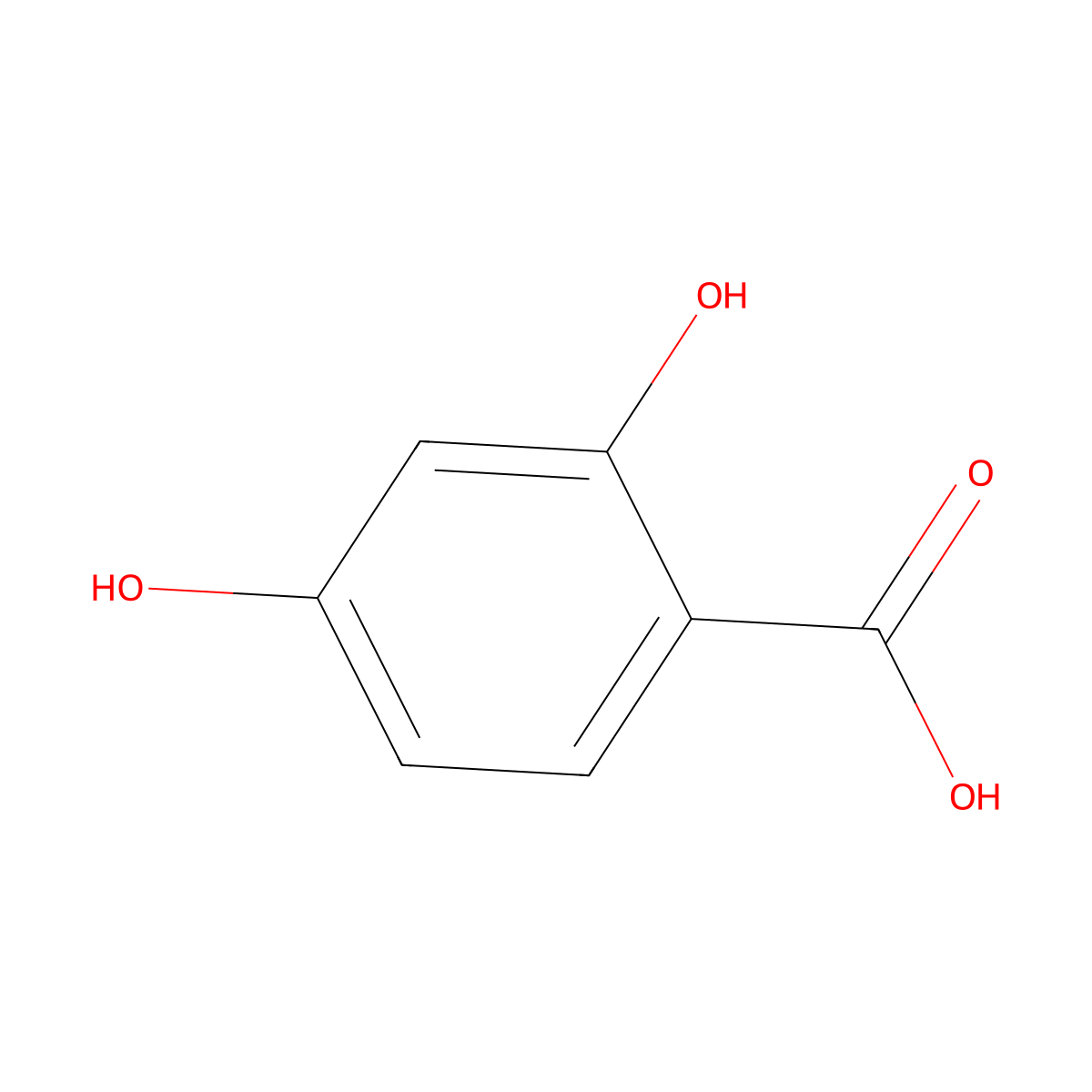 2,4-Dihydroxybenzoic Acid molecular structure, CAS 32628-05-0