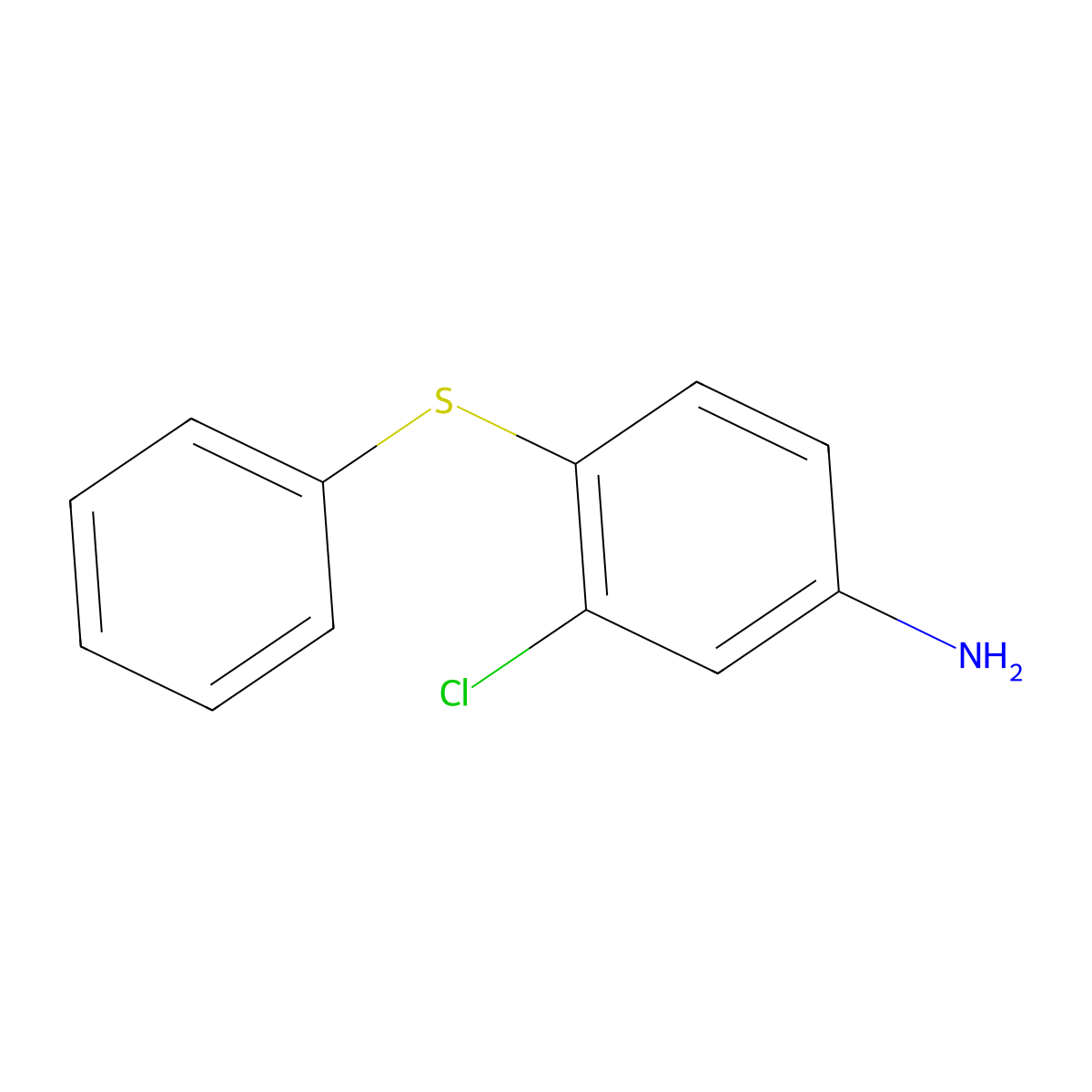 3-Chloro-4-(phenylsulfanyl)aniline molecular structure, CAS 32631-26-8