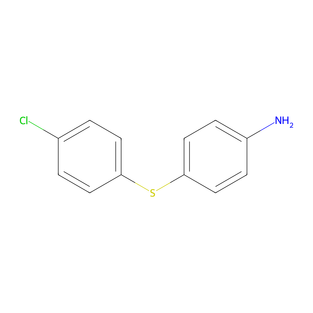 4-((4-Chlorophenyl)thio)aniline molecular structure, CAS 32631-29-1