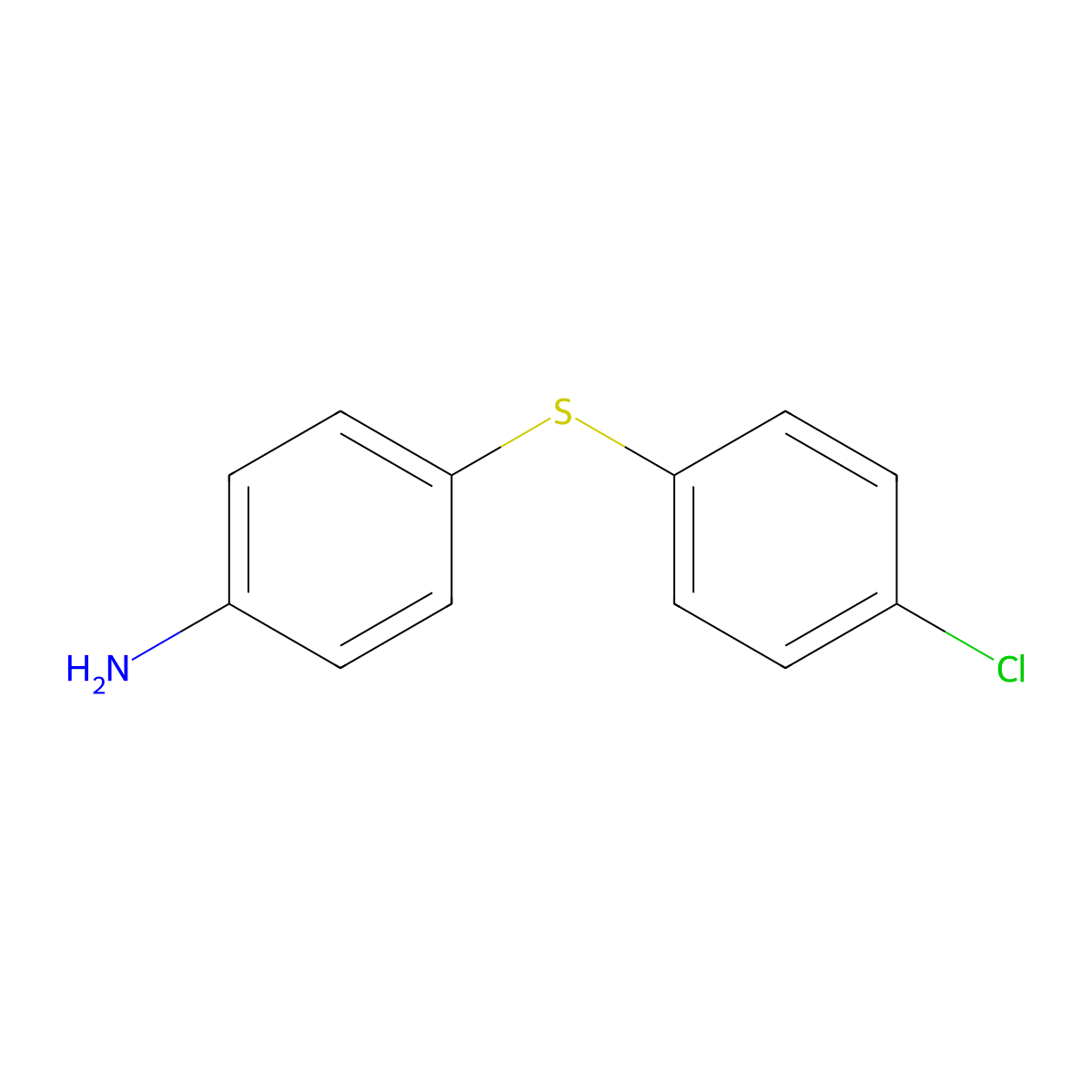 4-((4-Chlorophenyl)thio)aniline molecular structure, CAS 32631-29-1