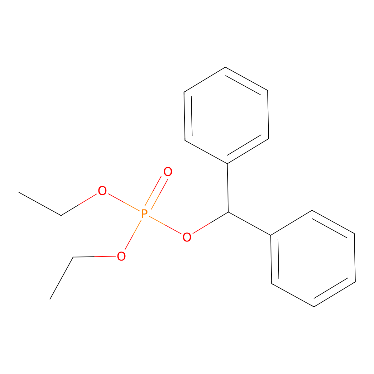 Benzhydryl diethyl phosphate molecular structure, CAS 32636-65-0