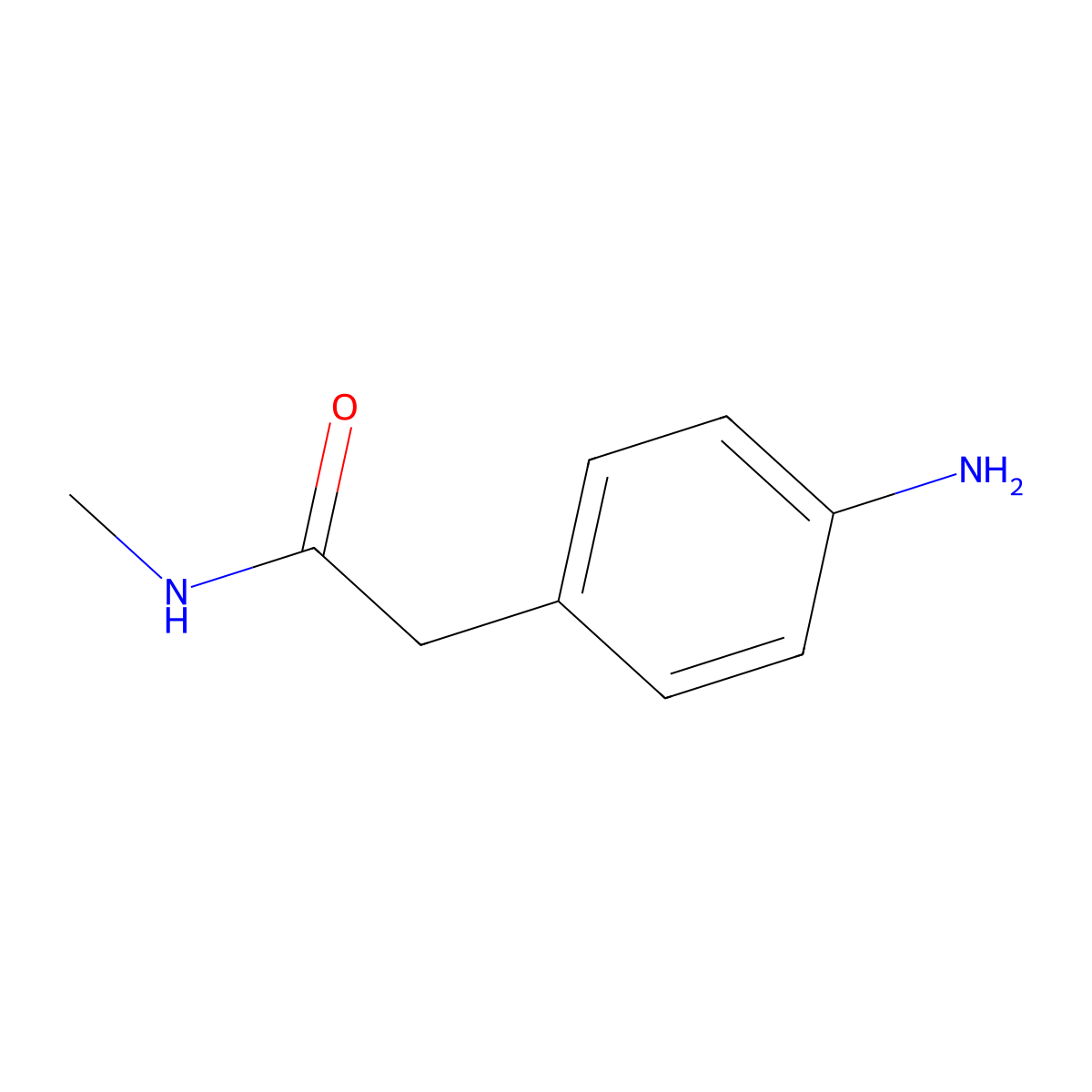 2-(4-aminophenyl)-N-methylacetamide molecular structure, CAS 32637-62-0