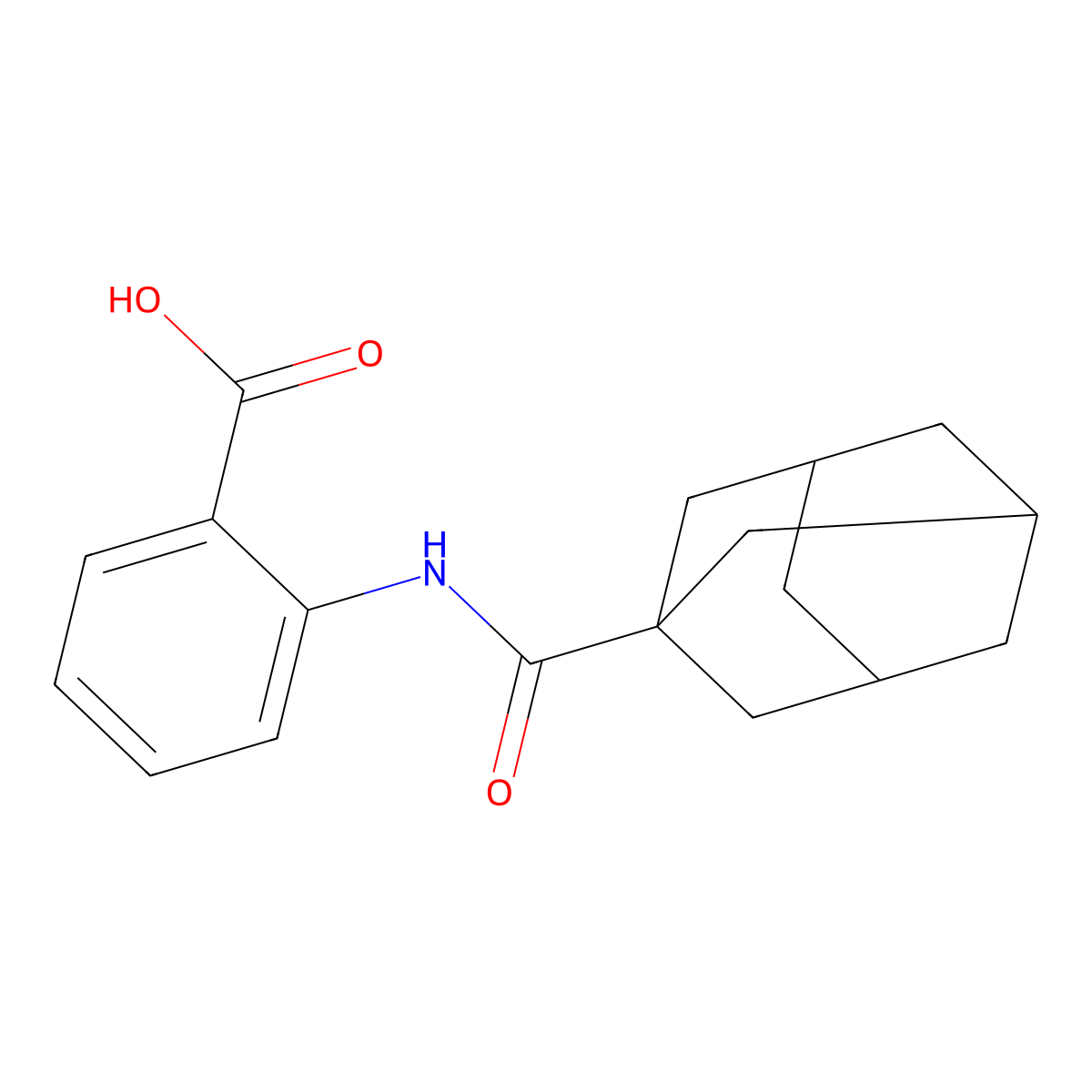 Anthranilic acid, N-(1-adamantanoyl)- molecular structure, CAS 32639-99-9