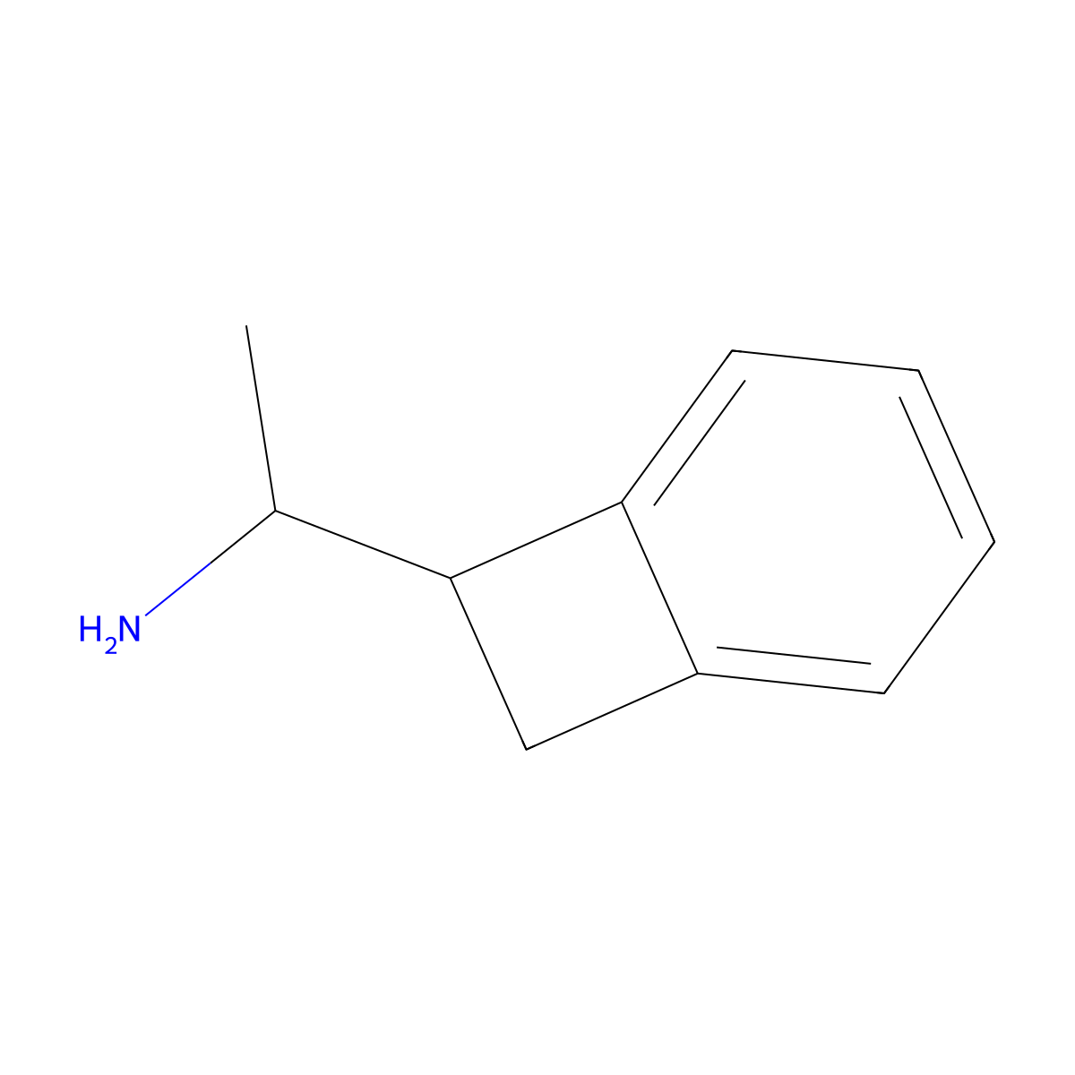 1-{Bicyclo[4.2.0]octa-1,3,5-trien-7-yl}ethan-1-amine molecular structure, CAS 3264-33-3