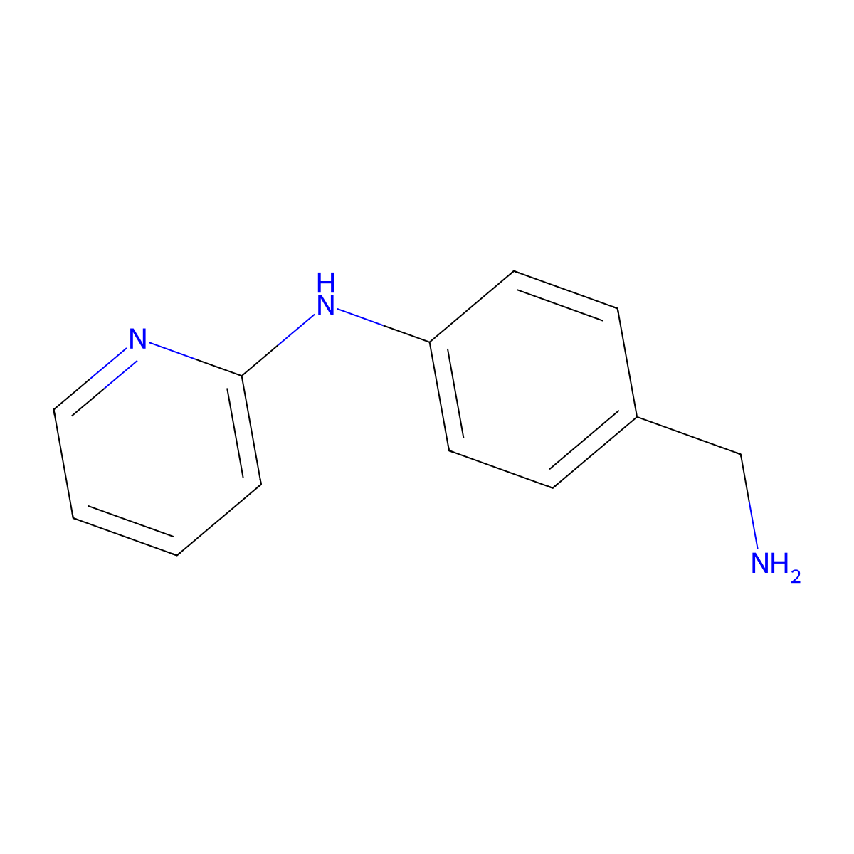 N-[4-(Aminomethyl)phenyl]pyridin-2-amine molecular structure, CAS 326406-81-9
