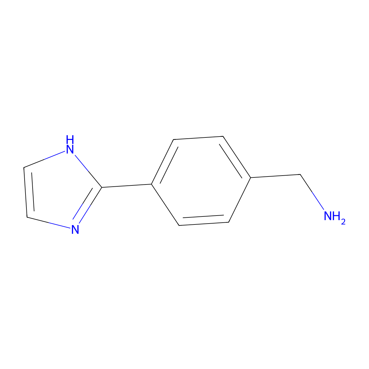 (4-(1H-Imidazol-2-yl)phenyl)methanamine molecular structure, CAS 326409-72-7