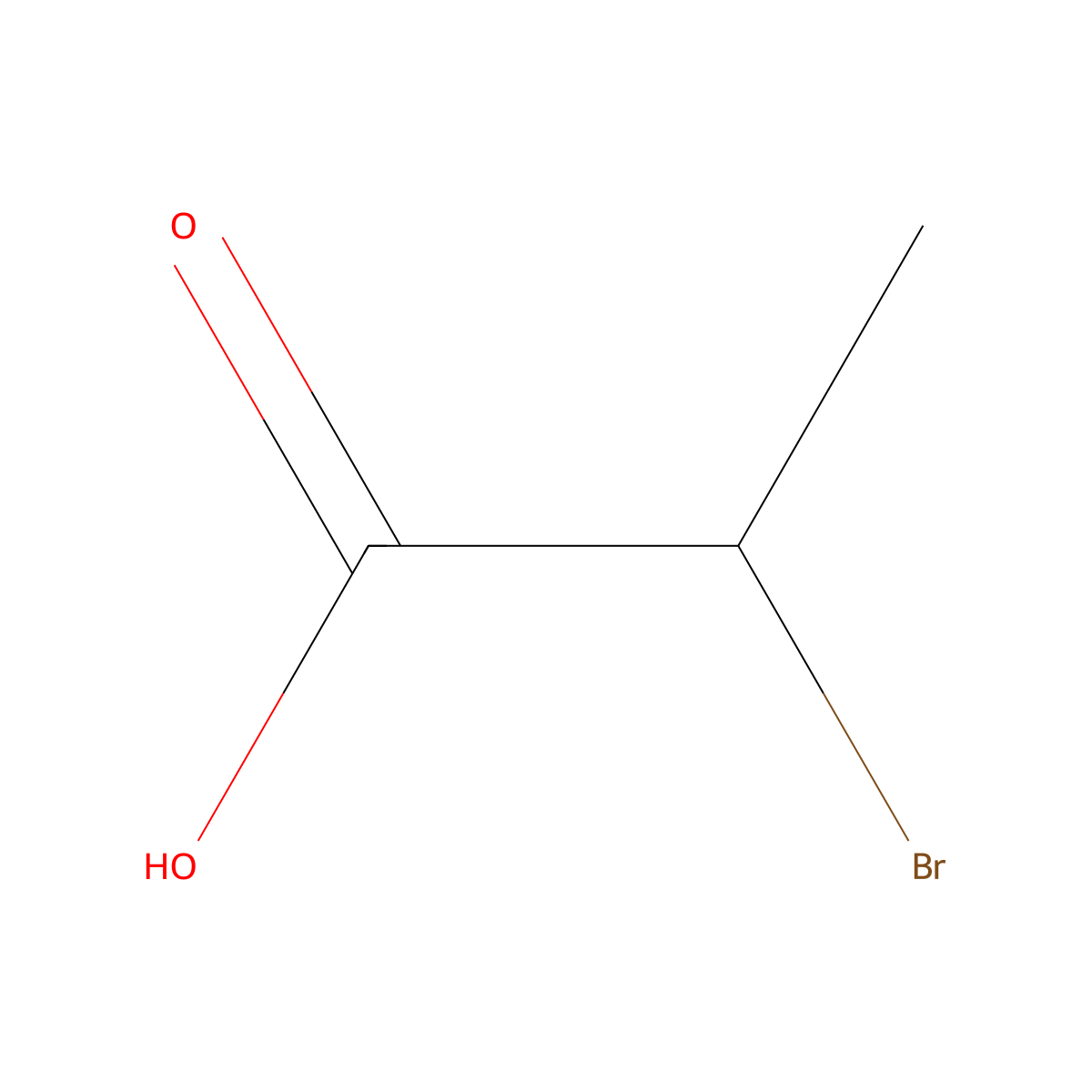 2-Bromopropionic acid, (S)- molecular structure, CAS 32644-15-8
