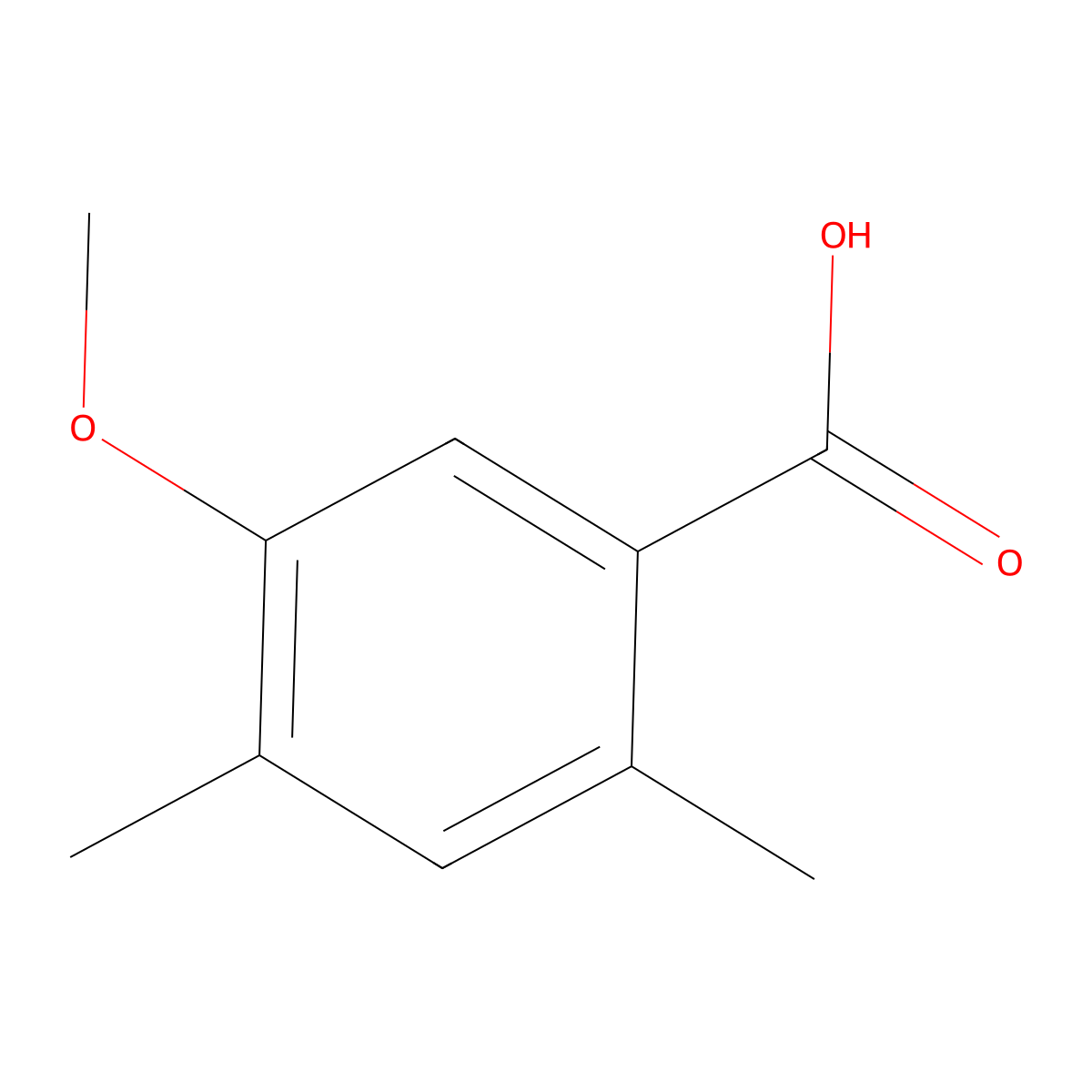 5-Methoxy-2,4-dimethylbenzoic acid molecular structure, CAS 32644-90-9