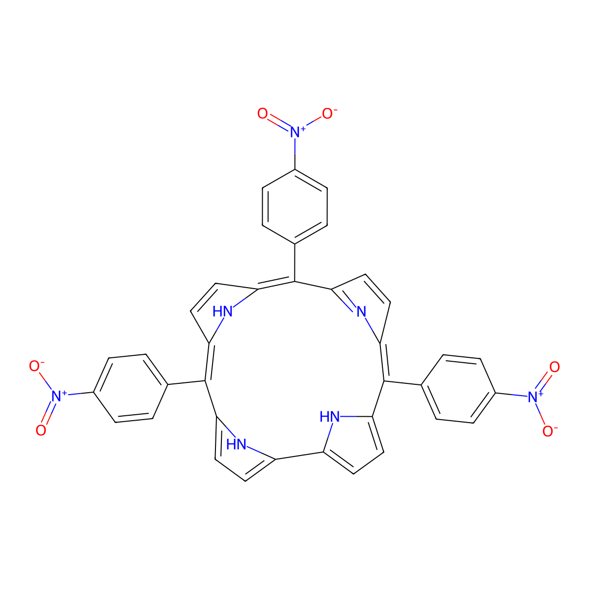 5,10,15-Tris(4-nitrophenyl)corrole molecular structure, CAS 326472-00-8