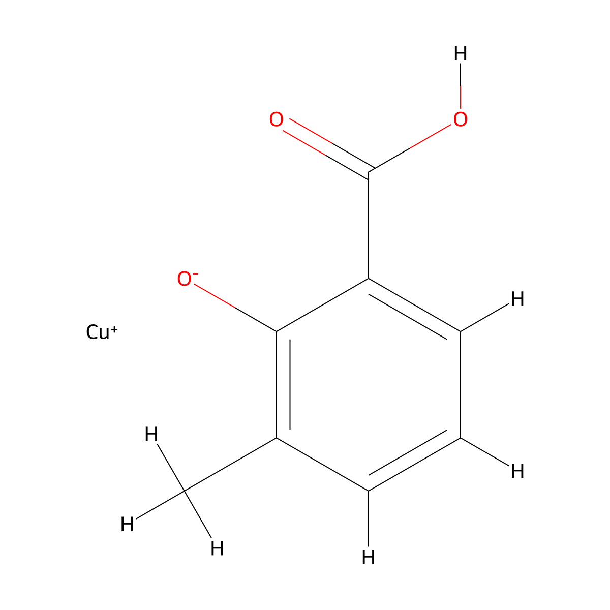 Copper(I) 2-hydroxy-3-methylbenzoate , Copper(I) 3-methylsalicylate molecular structure, CAS 326477-70-7