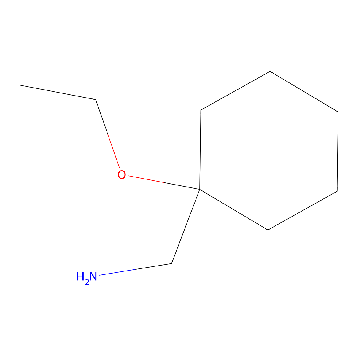 (1-Ethoxycyclohexyl)methanamine molecular structure, CAS 326487-78-9