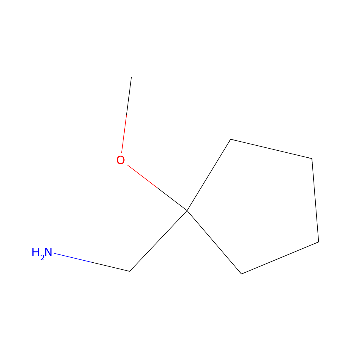 (1-Methoxycyclopentyl)methanamine molecular structure, CAS 326487-80-3