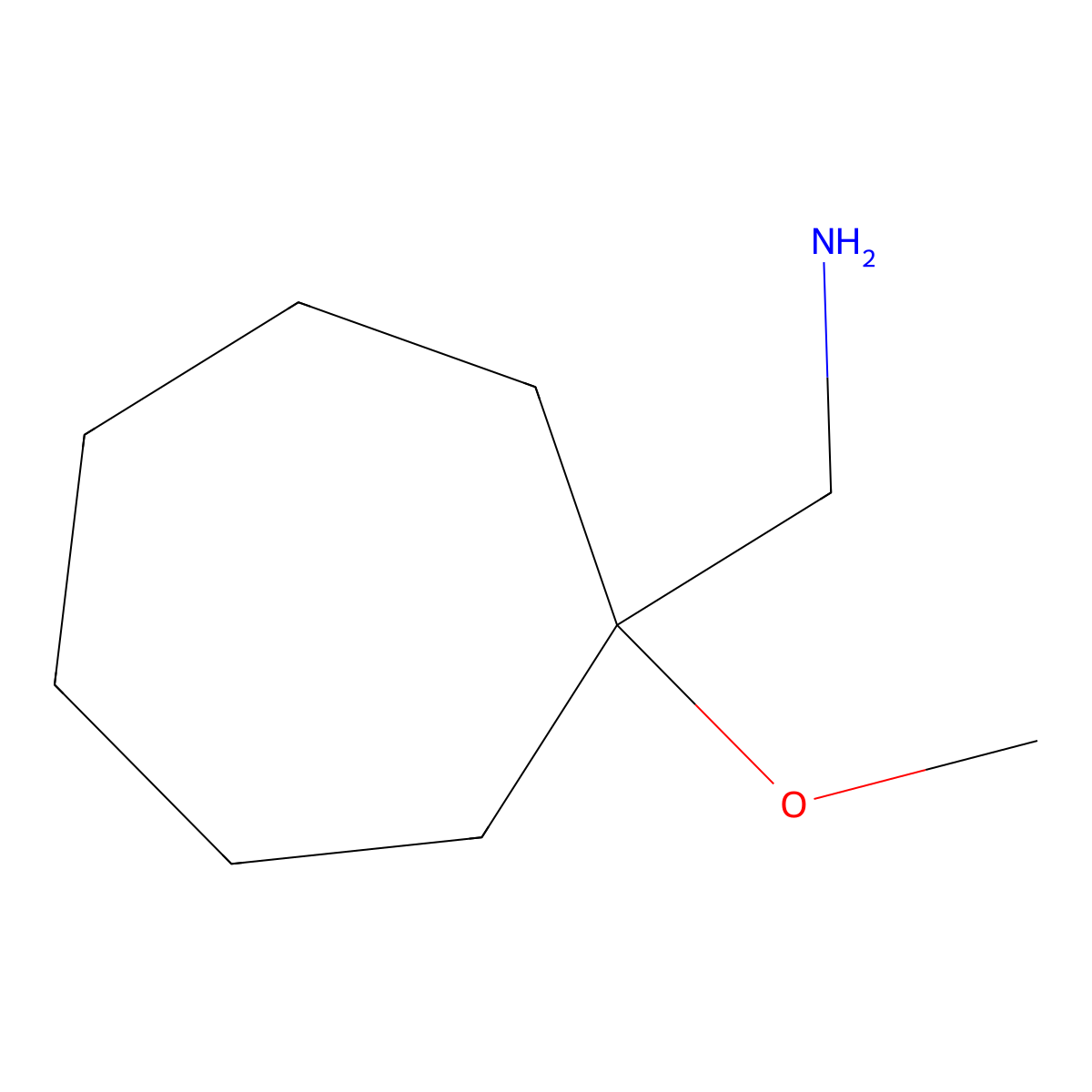1-Methoxycycloheptanemethanamine molecular structure, CAS 326487-82-5
