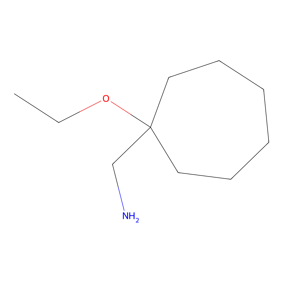 (1-Ethoxycycloheptyl)methanamine molecular structure, CAS 326487-84-7