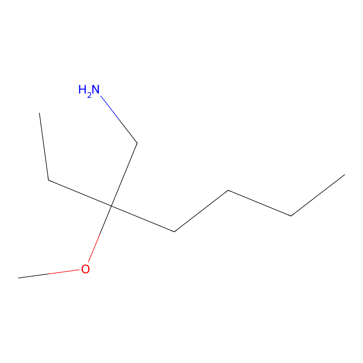 3-(Aminomethyl)-3-methoxyheptane molecular structure, CAS 326487-92-7