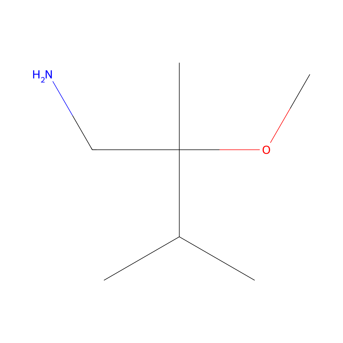 2-Methoxy-2,3-dimethylbutan-1-amine molecular structure, CAS 326487-95-0