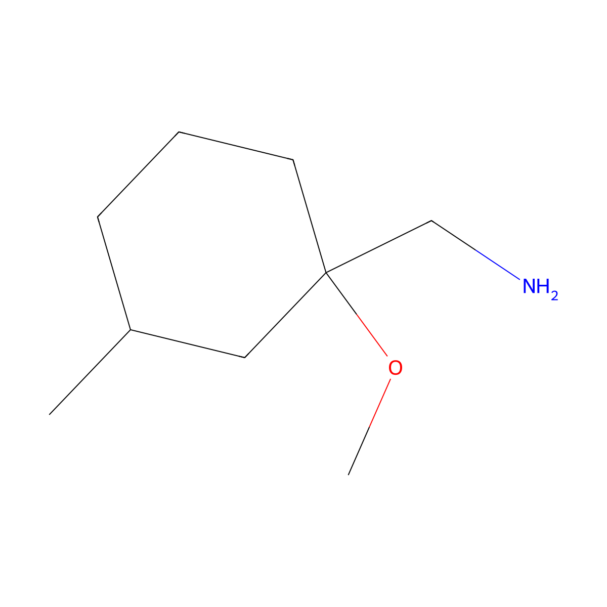 (1-Methoxy-3-methylcyclohexyl)methanamine molecular structure, CAS 326488-01-1