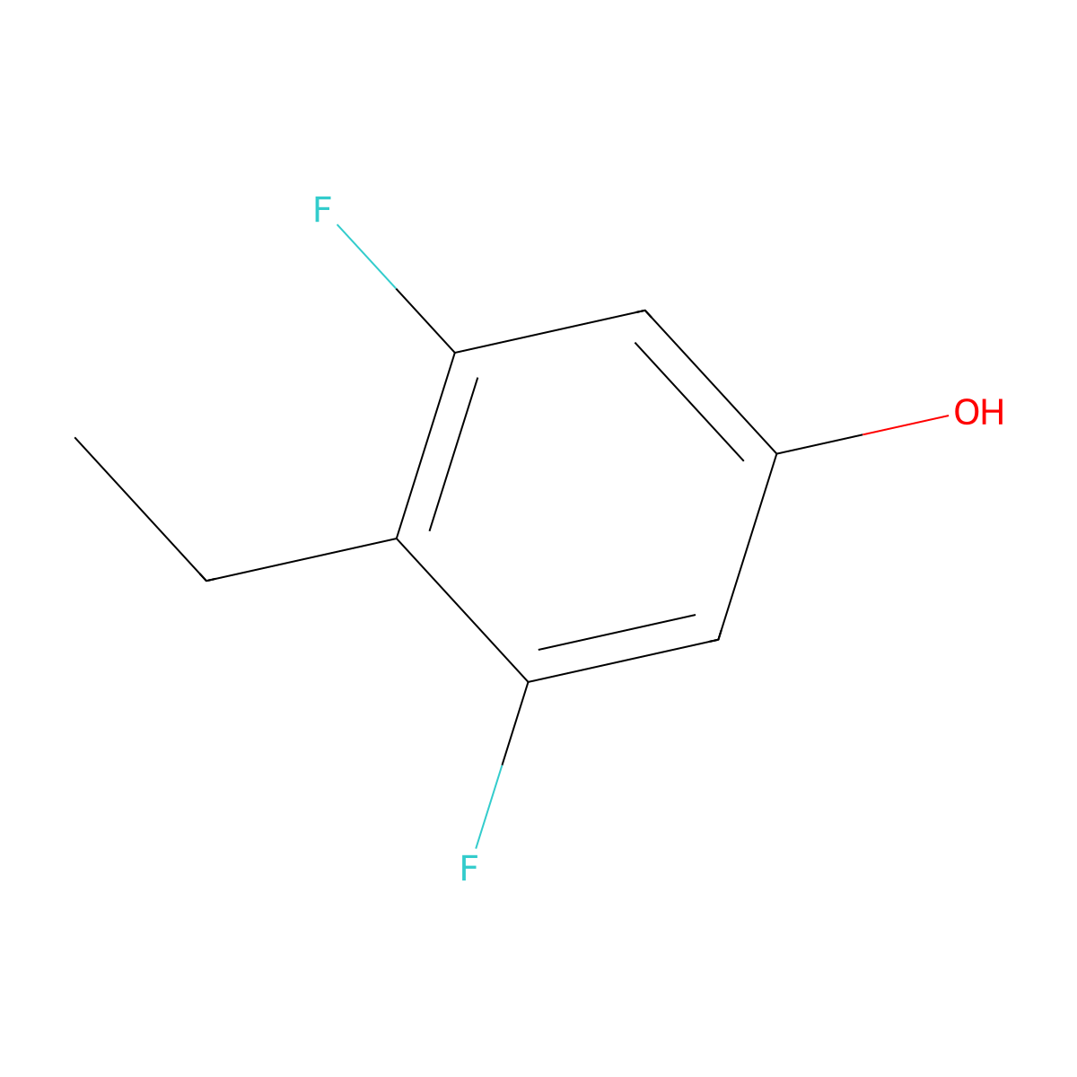 Phenol, 4-ethyl-3,5-difluoro-(9CI) molecular structure, CAS 326493-67-8