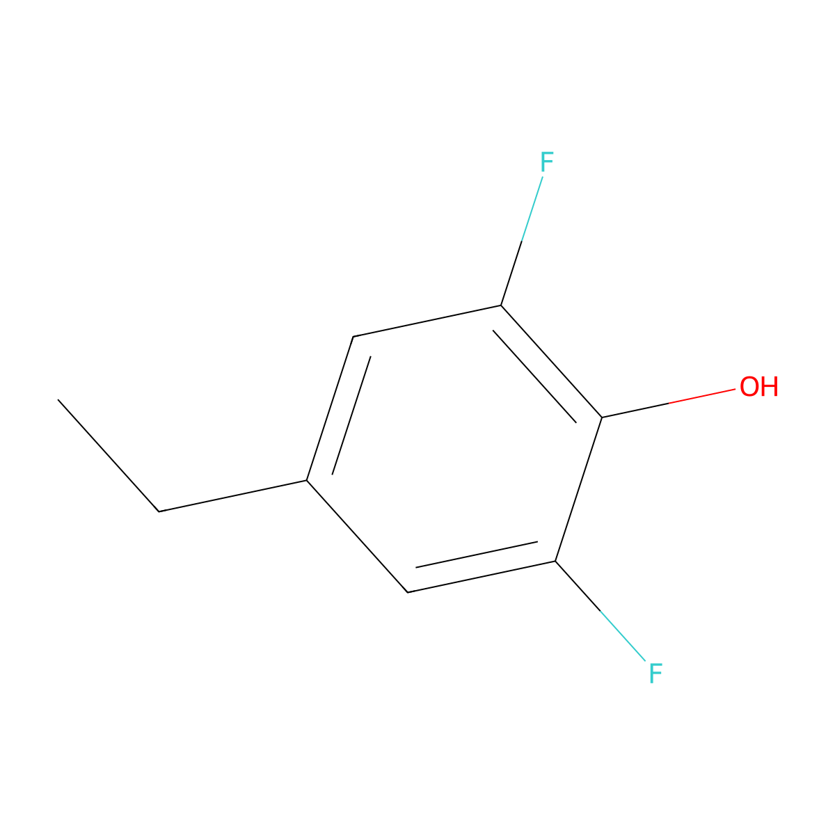 4-Ethyl-2,6-difluorophenol molecular structure, CAS 326493-68-9