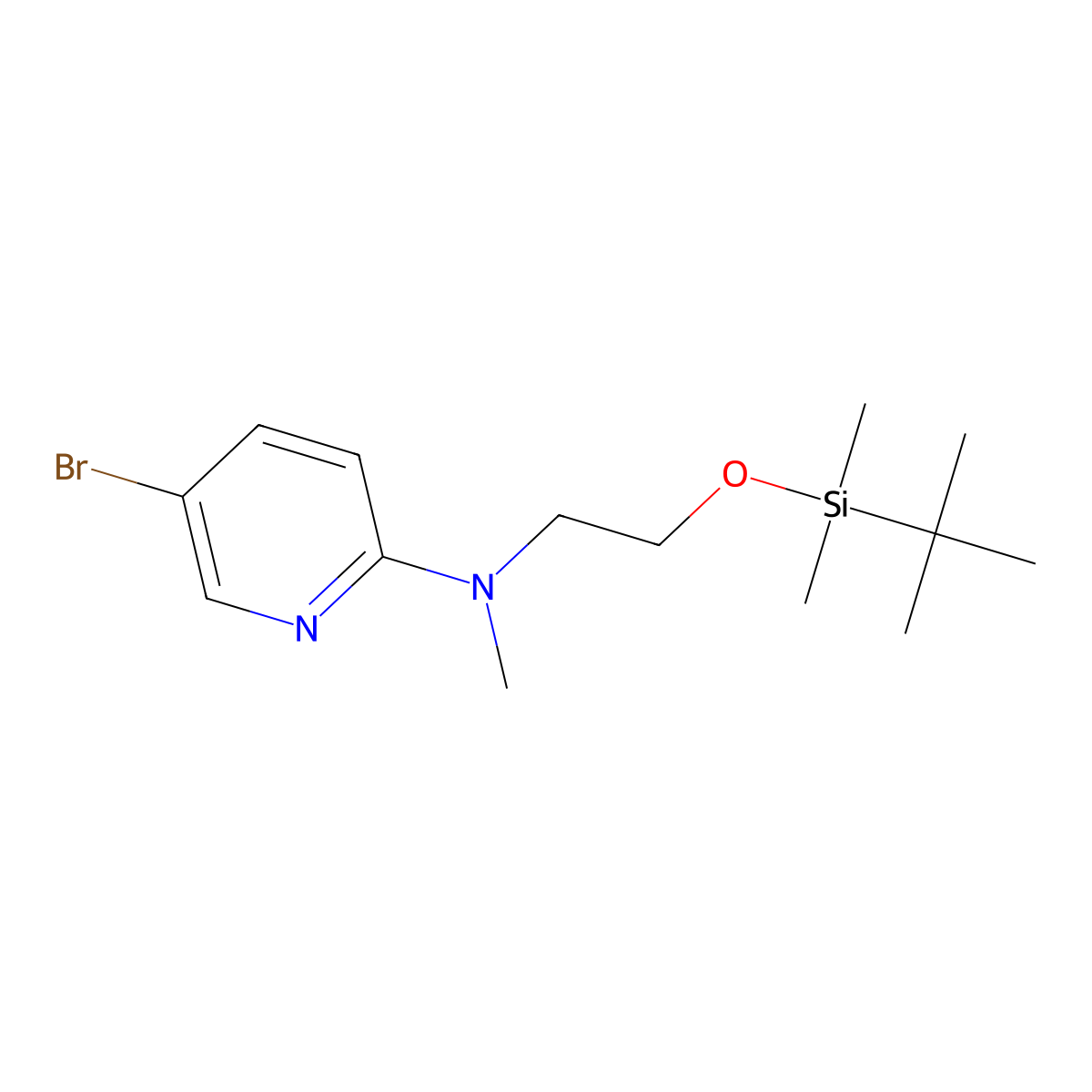 (5-Bromopyridin-2-YL)[2-(tert-butyldimethylsilyloxy)ethyl]methylamine molecular structure, CAS 326496-01-9