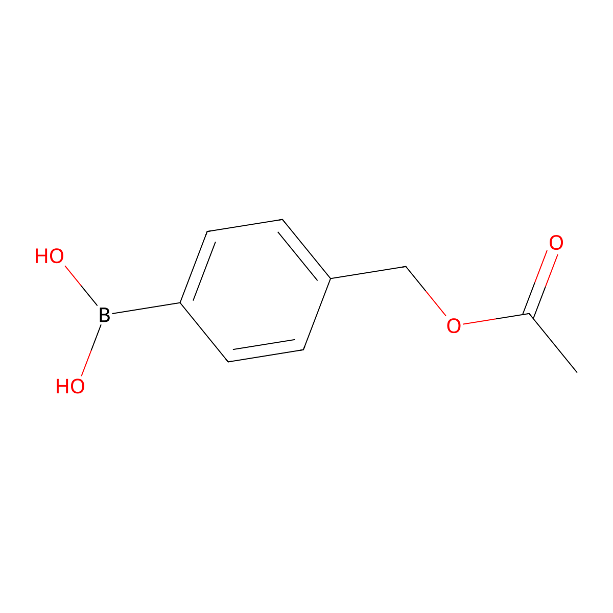 (4-(Acetoxymethyl)phenyl)boronic acid molecular structure, CAS 326496-51-9
