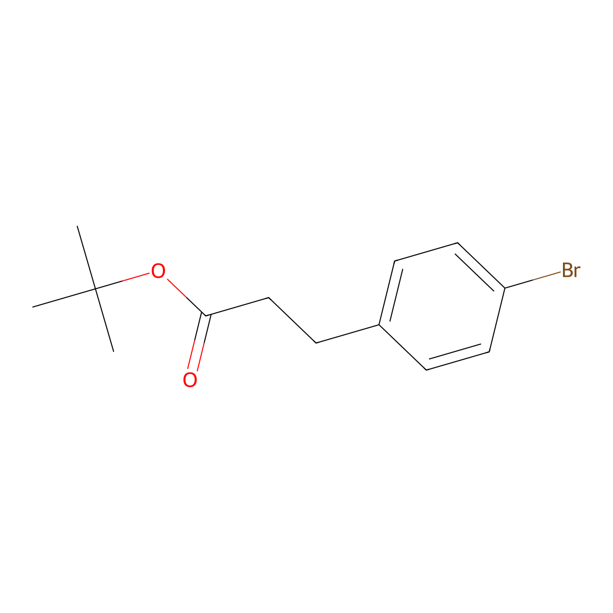 Tert-butyl 3-(4-bromophenyl)propanoate molecular structure, CAS 326496-52-0