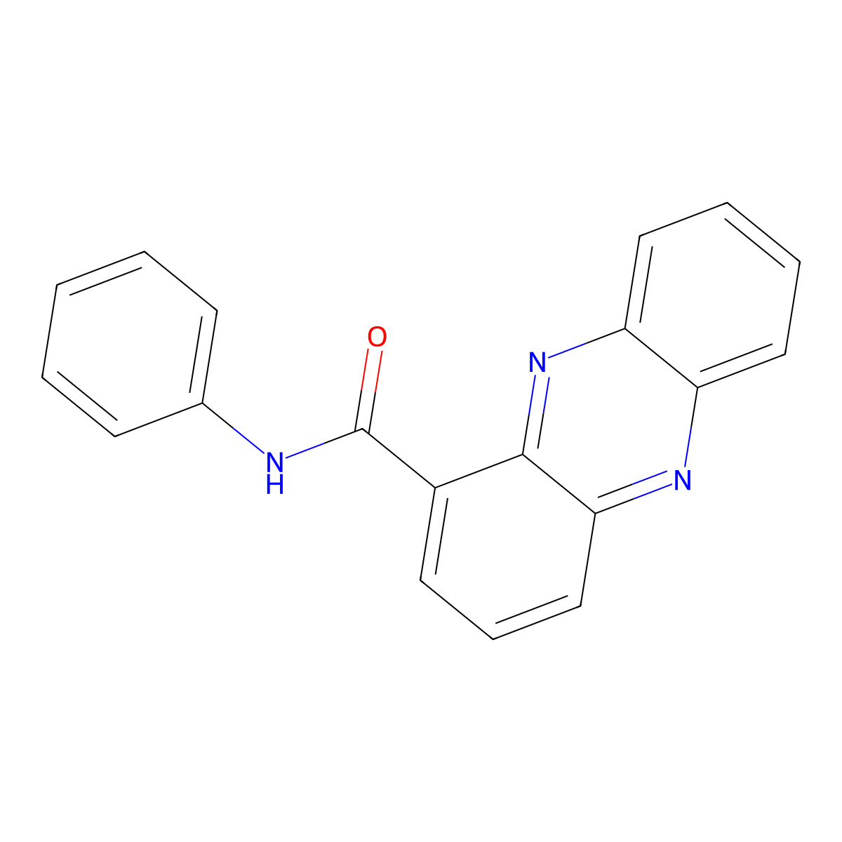 N-phenylphenazine-1-carboxamide molecular structure, CAS 3265-10-9