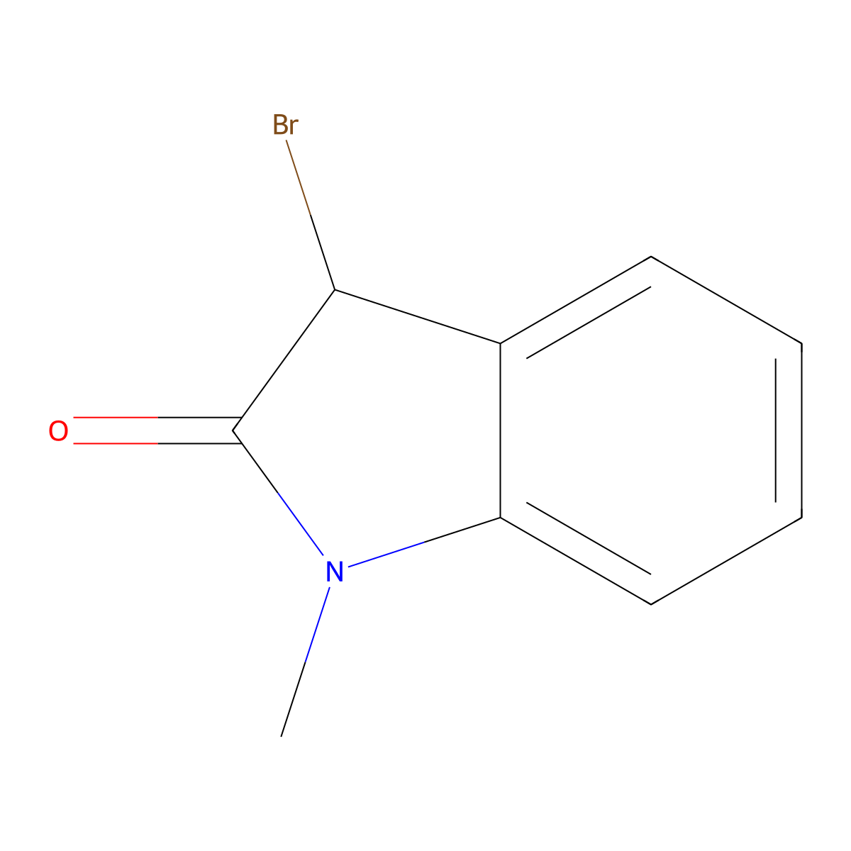 3-Bromo-1-methylindolin-2-one molecular structure, CAS 3265-27-8
