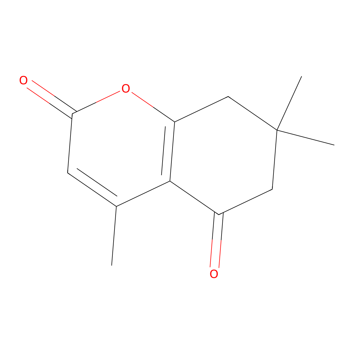 4,7,7-trimethyl-7,8-dihydro-2H-chromene-2,5(6H)-dione molecular structure, CAS 3265-69-8